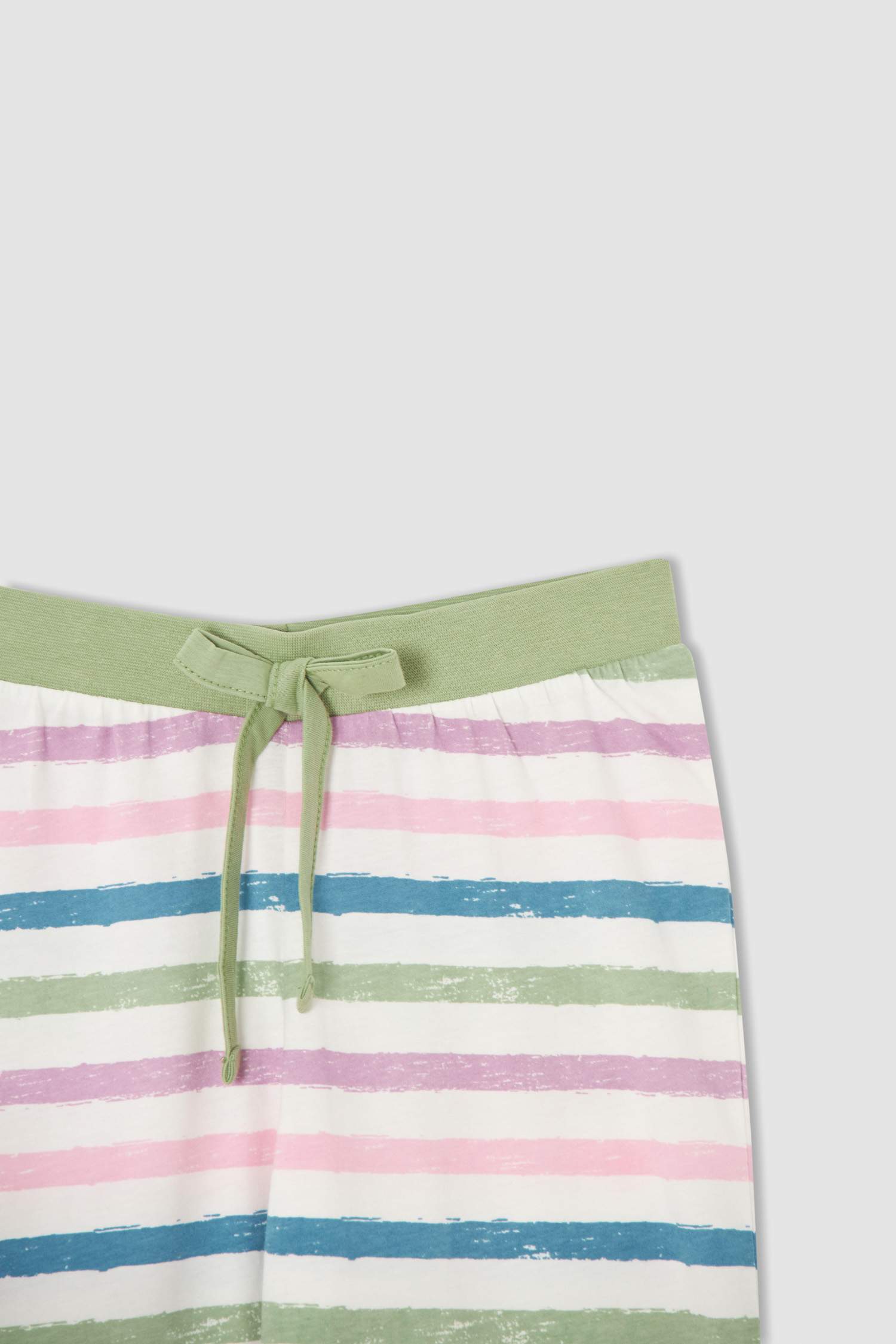 Kız Çocuk Slogan Baskılı Kısa Kollu Pijama Takımı