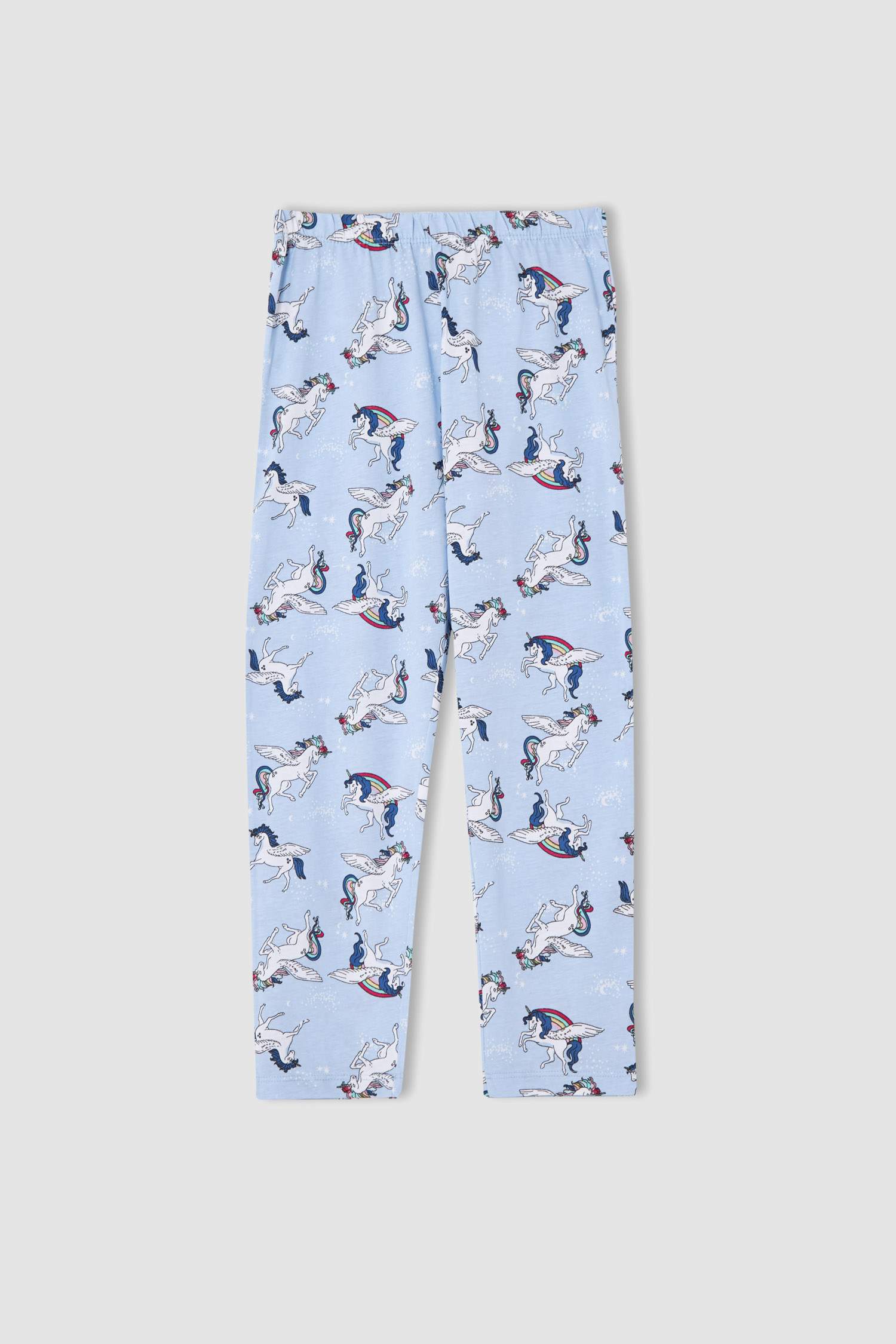 Kız Çocuk Unicorn Desenli Kısa Kollu Pijama Takımı