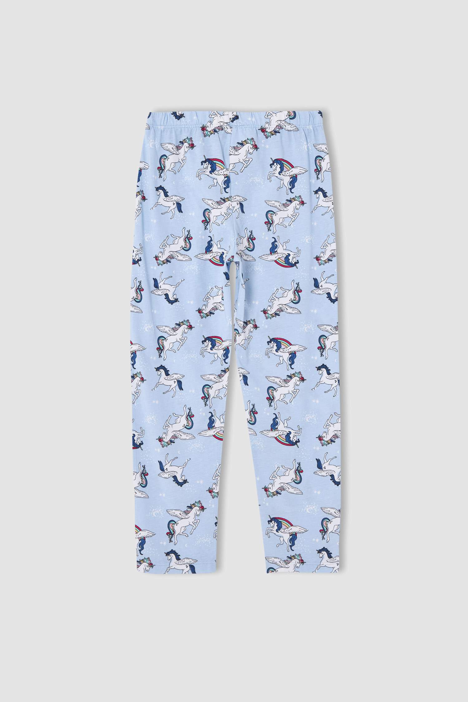 Kız Çocuk Unicorn Desenli Kısa Kollu Pijama Takımı