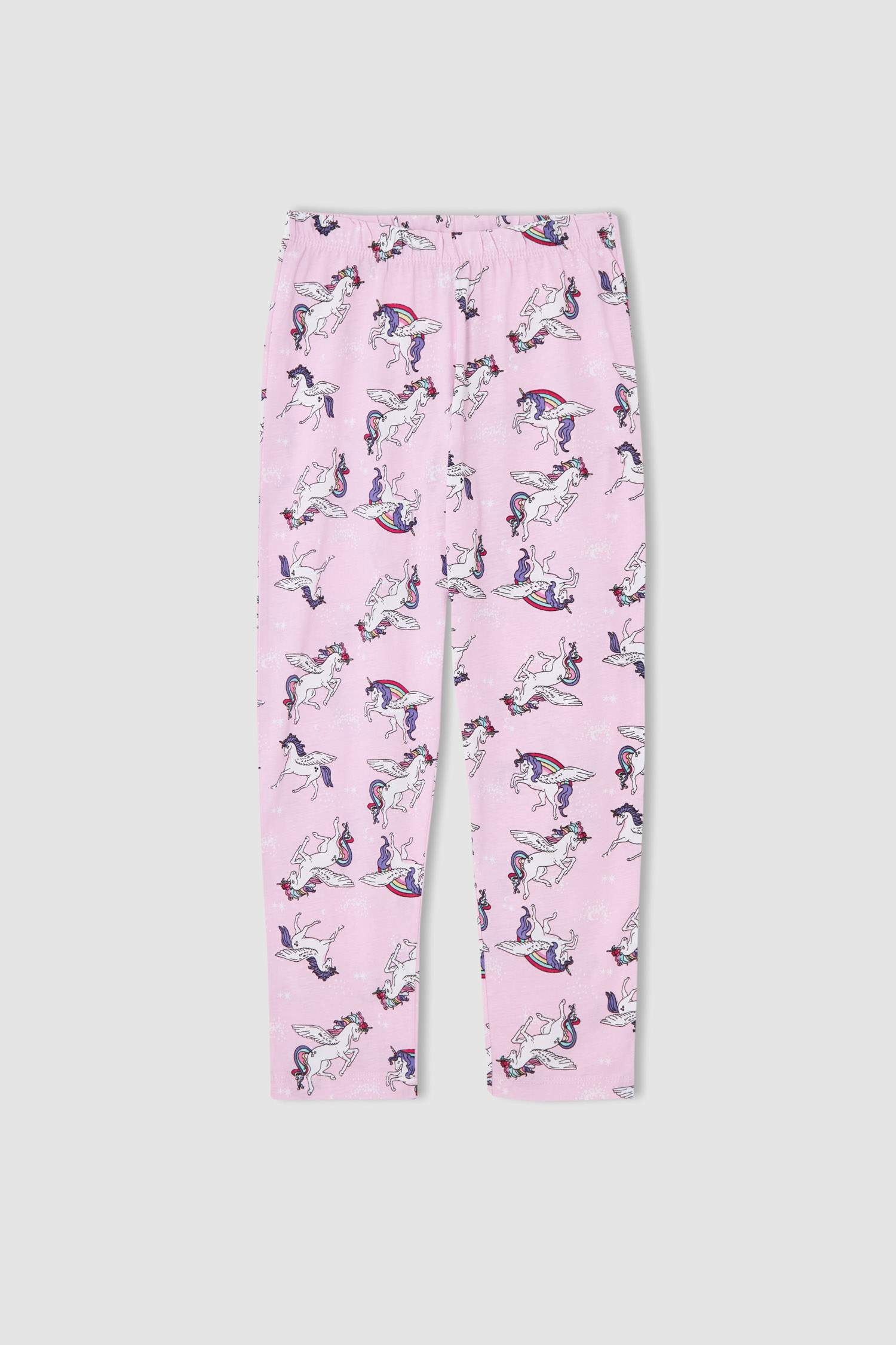 Kız Çocuk Unicorn Desenli Kısa Kollu Pijama Takımı