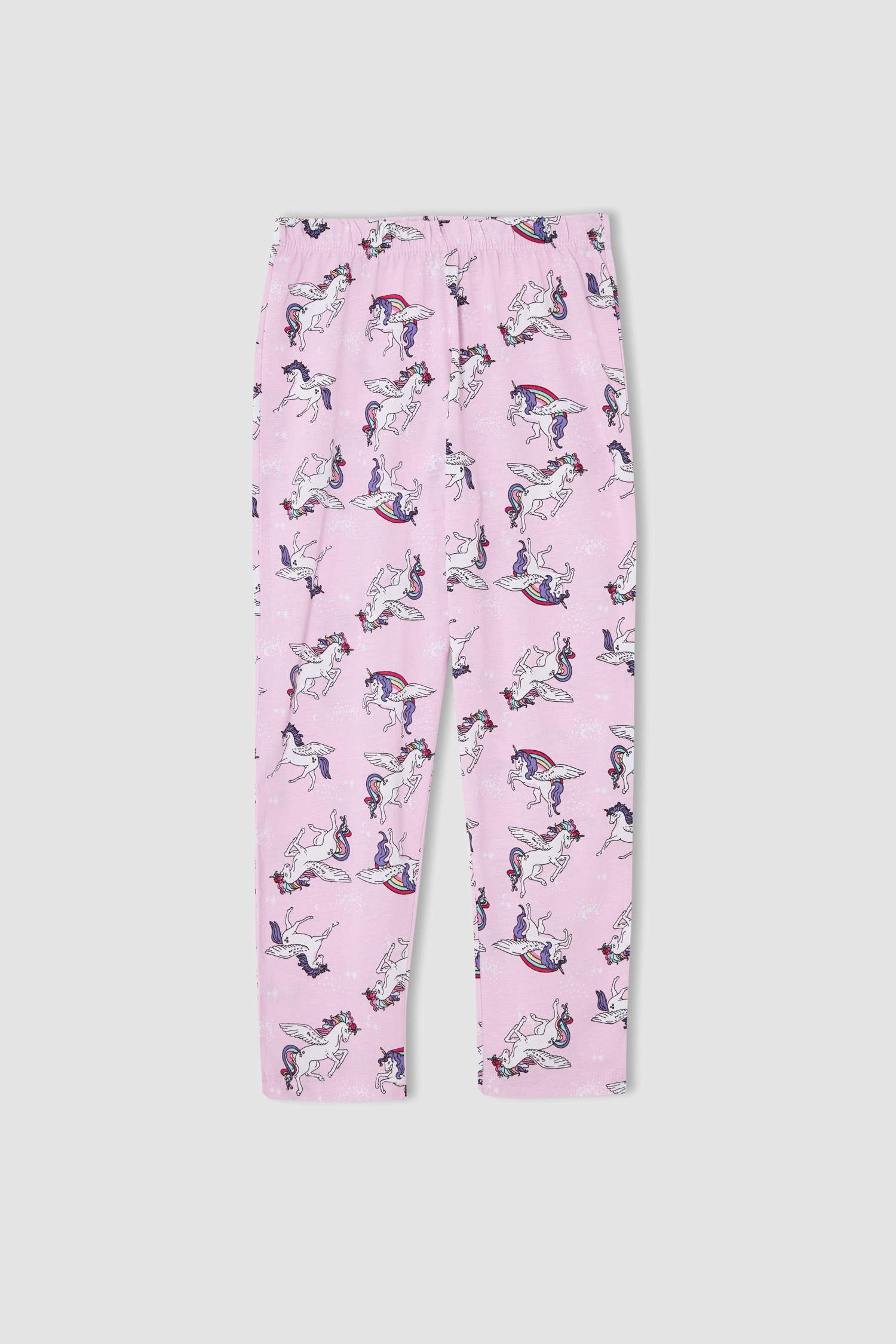 Kız Çocuk Unicorn Desenli Kısa Kollu Pijama Takımı