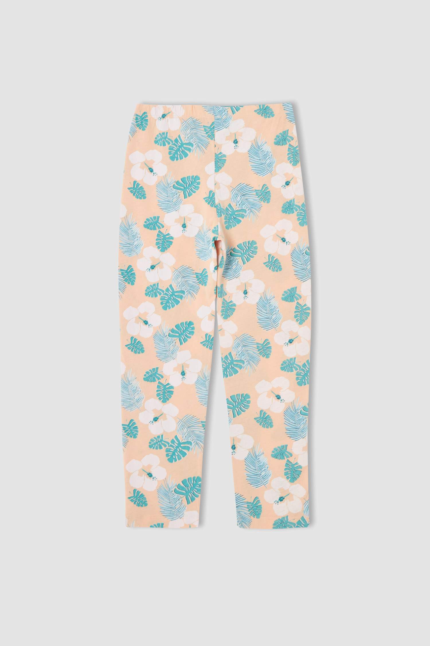 Kız Çocuk Çiçek Desenli Kısa Kollu Pijama Takımı