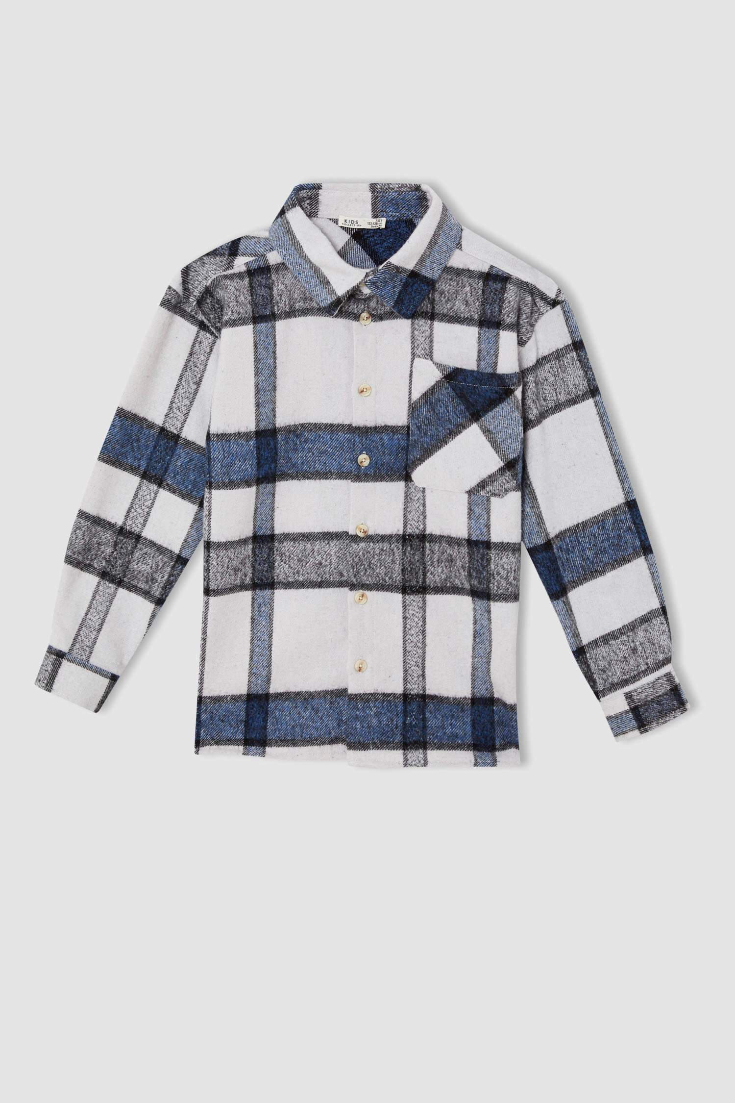 Erkek Çocuk Regular Fit Kareli Uzun Kollu Flanel Oduncu Gömlek