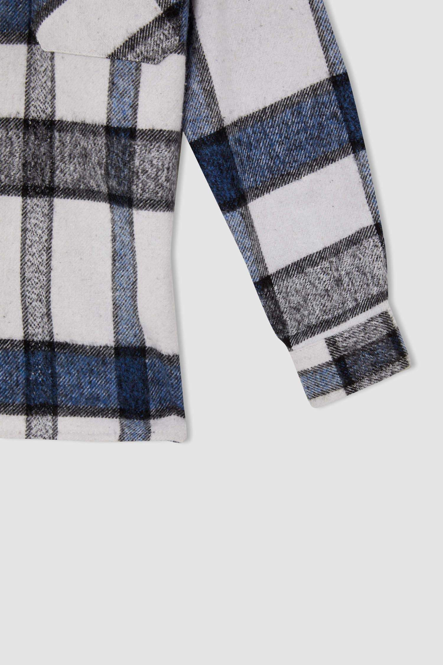 Erkek Çocuk Regular Fit Kareli Uzun Kollu Flanel Oduncu Gömlek