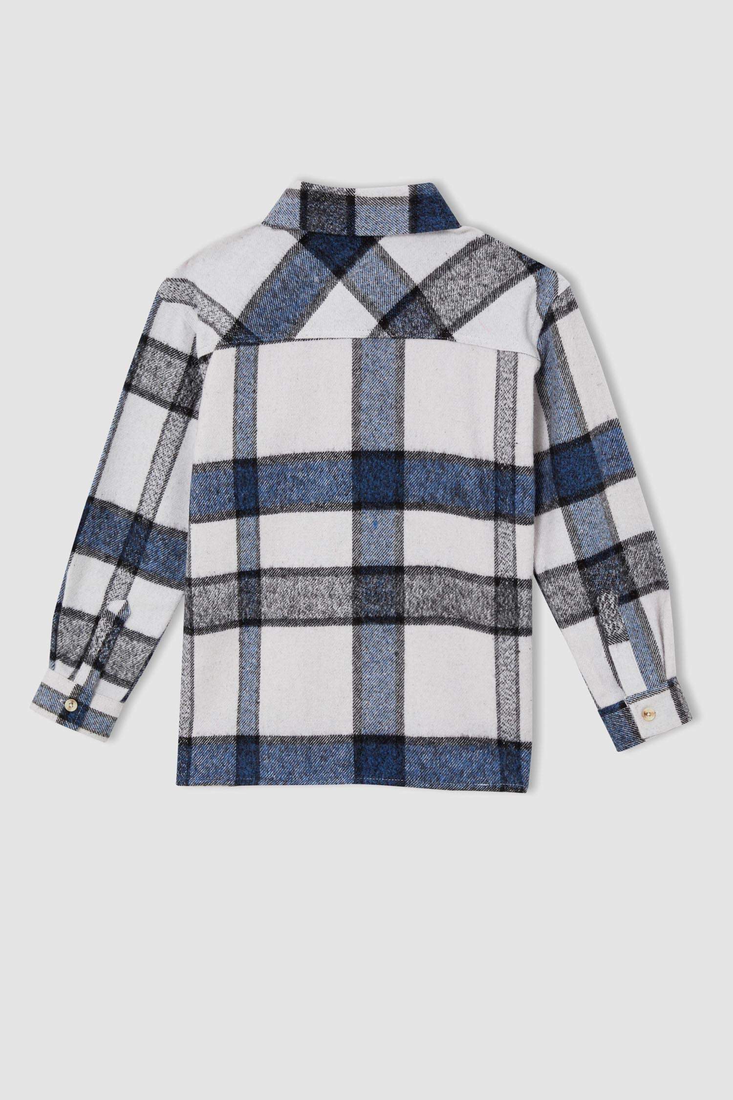 Erkek Çocuk Regular Fit Kareli Uzun Kollu Flanel Oduncu Gömlek