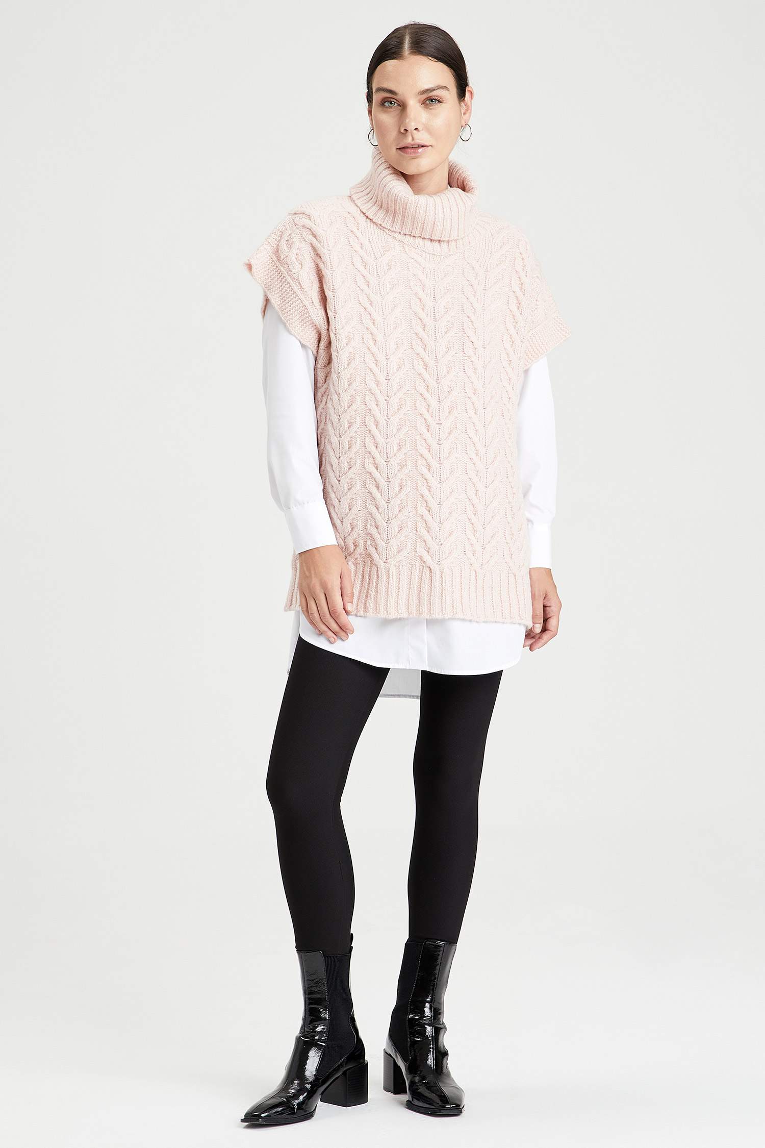 Balıkçı Yaka Regular Fit Uzun Triko Tunik Süveter