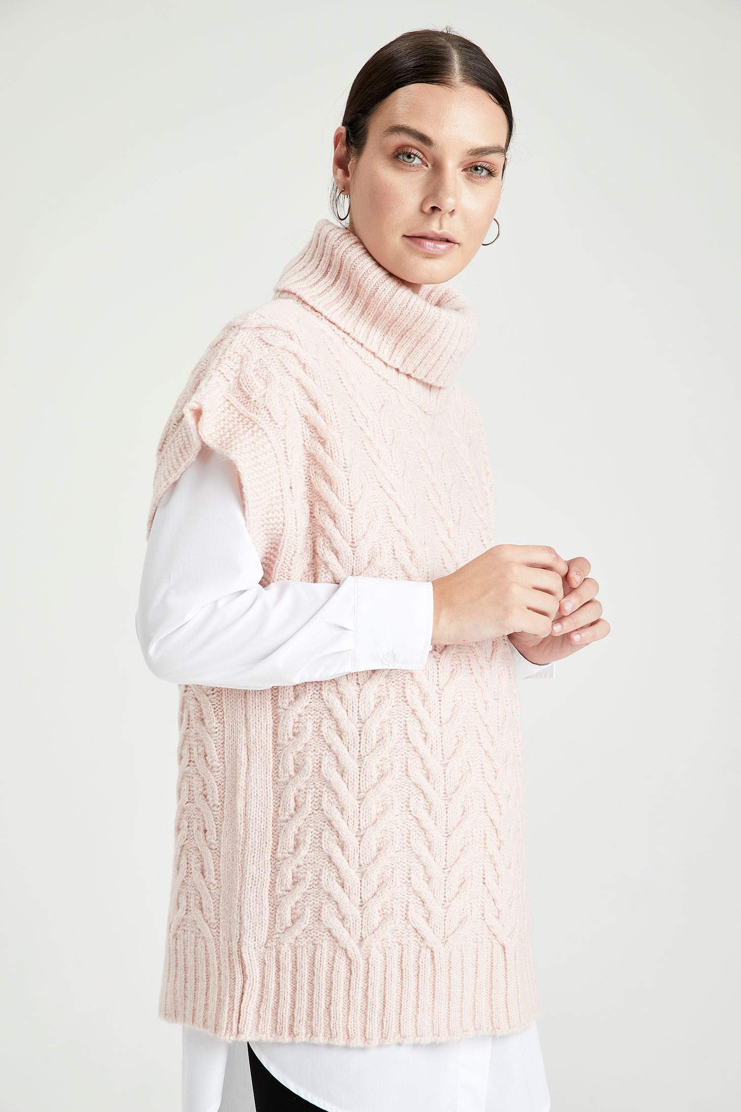 Balıkçı Yaka Regular Fit Uzun Triko Tunik Süveter