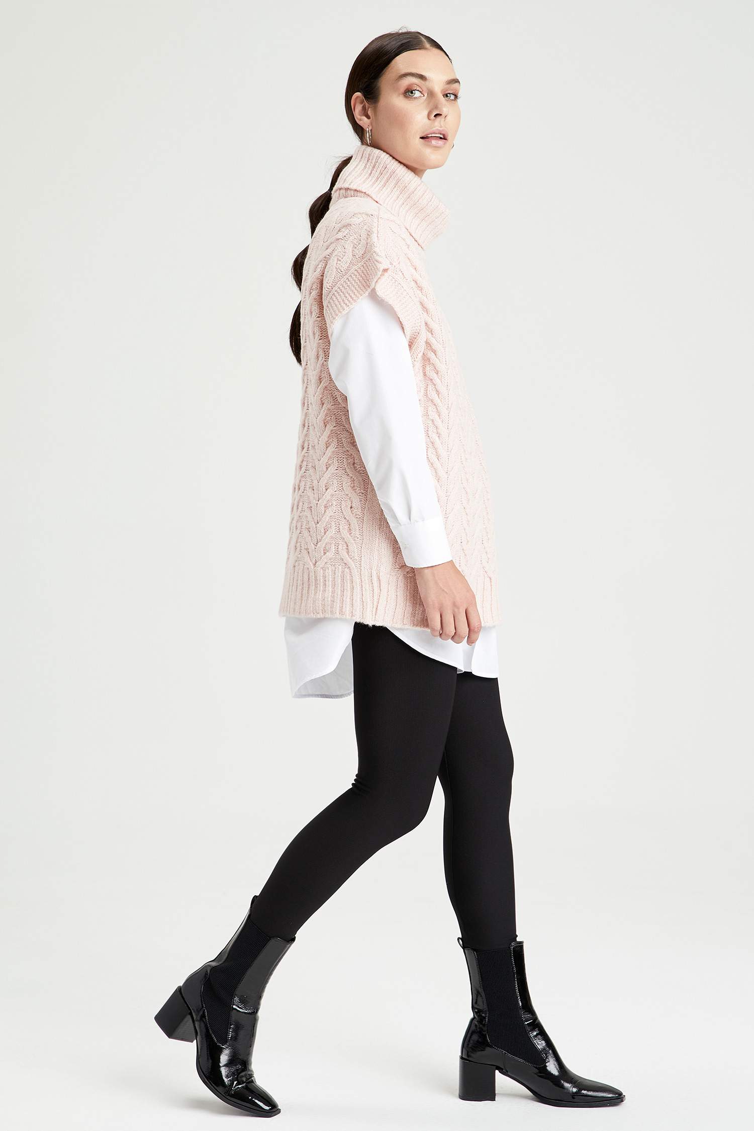 Balıkçı Yaka Regular Fit Uzun Triko Tunik Süveter