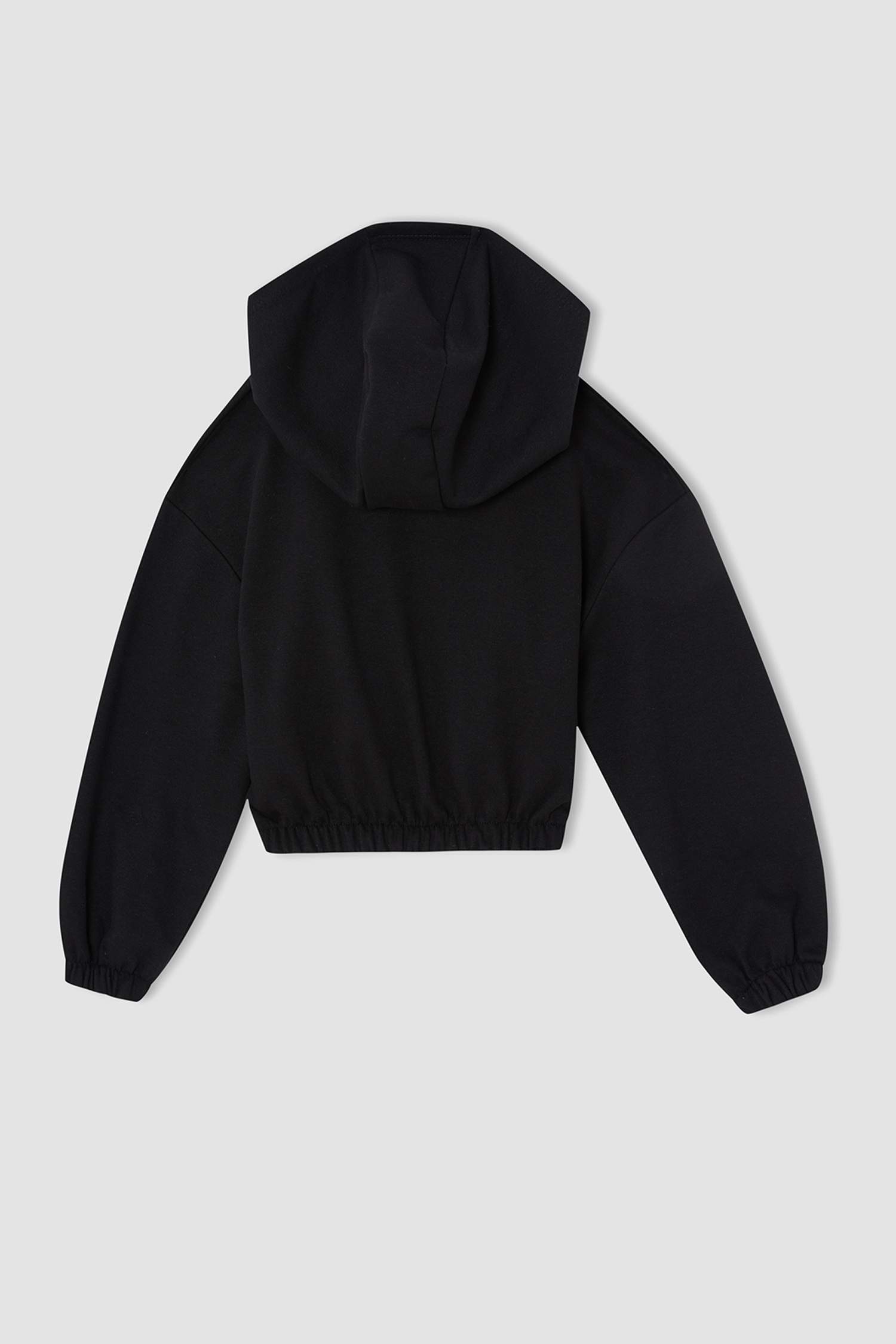 Kız Çocuk Looney Tunes Lisanslı Kapüşonlu Crop Sweatshirt