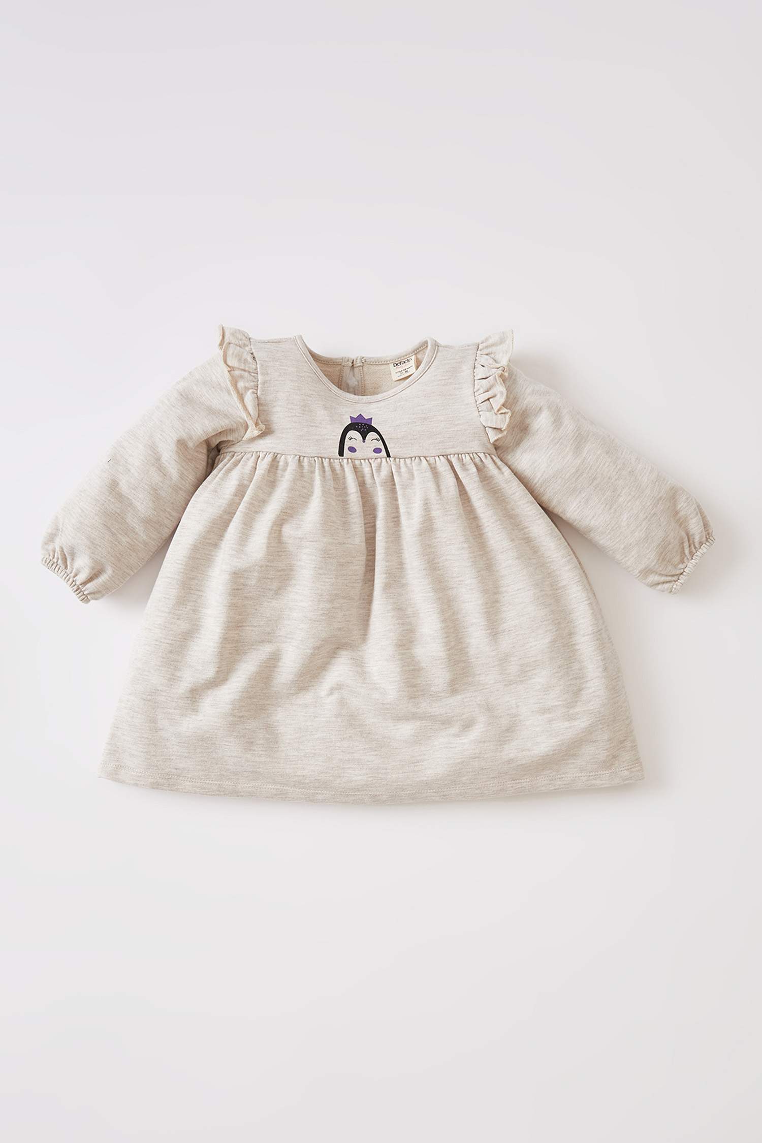 Kız Bebek Regular Fit Baskılı Elbise