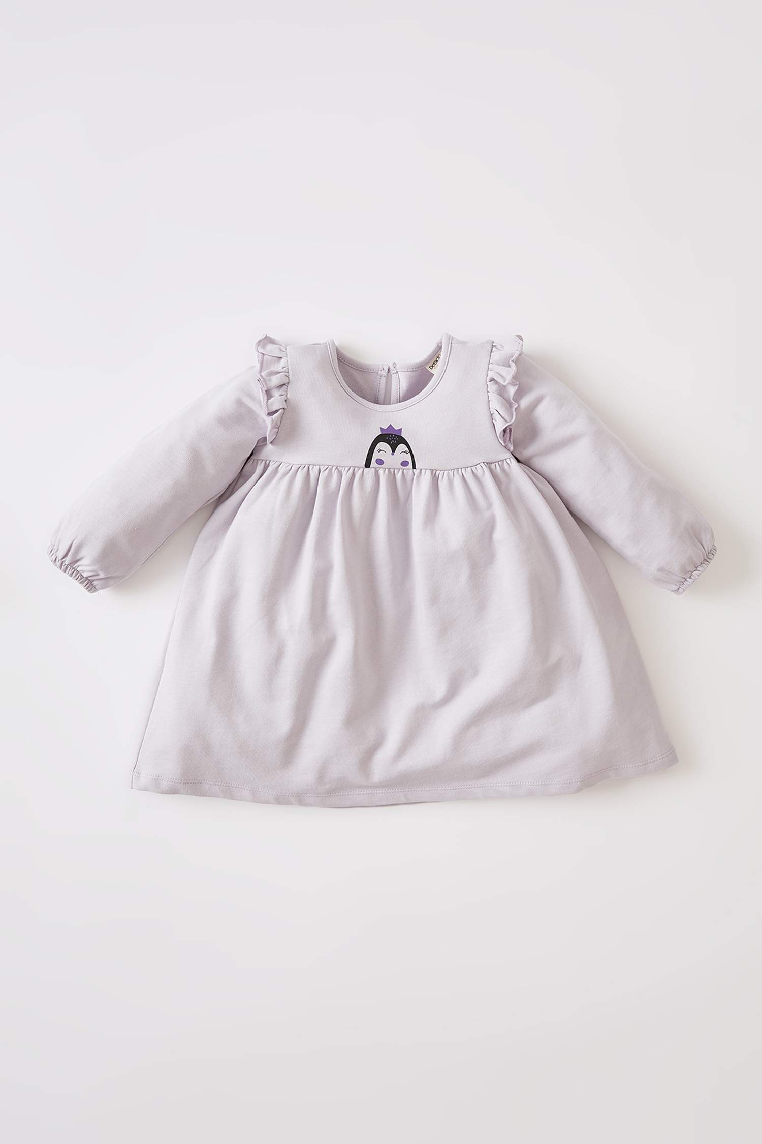 Kız Bebek Regular Fit Baskılı Elbise