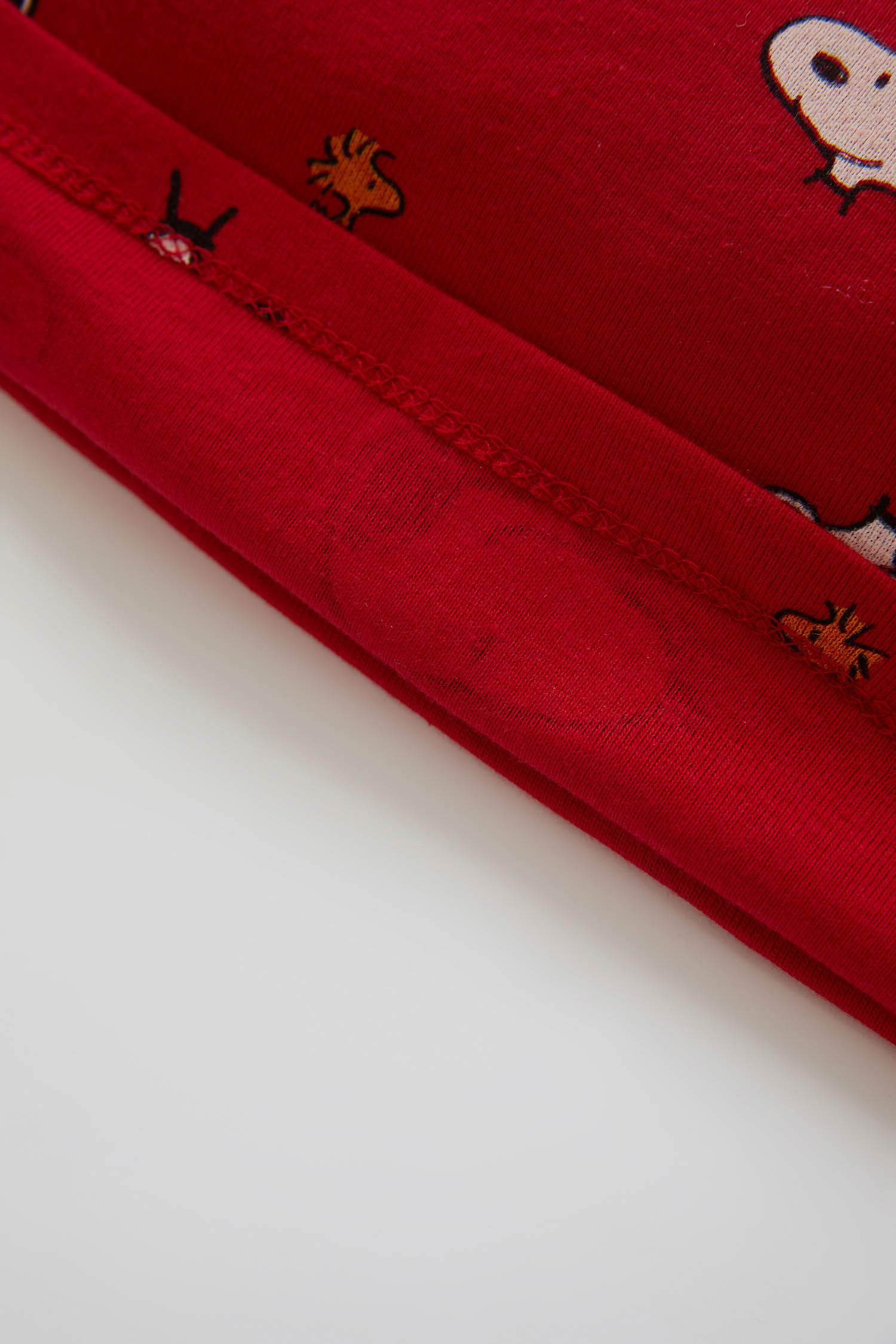 Erkek Bebek Snoopy Lisanlı Uzun Kollu Pamuklu Pijama Takım