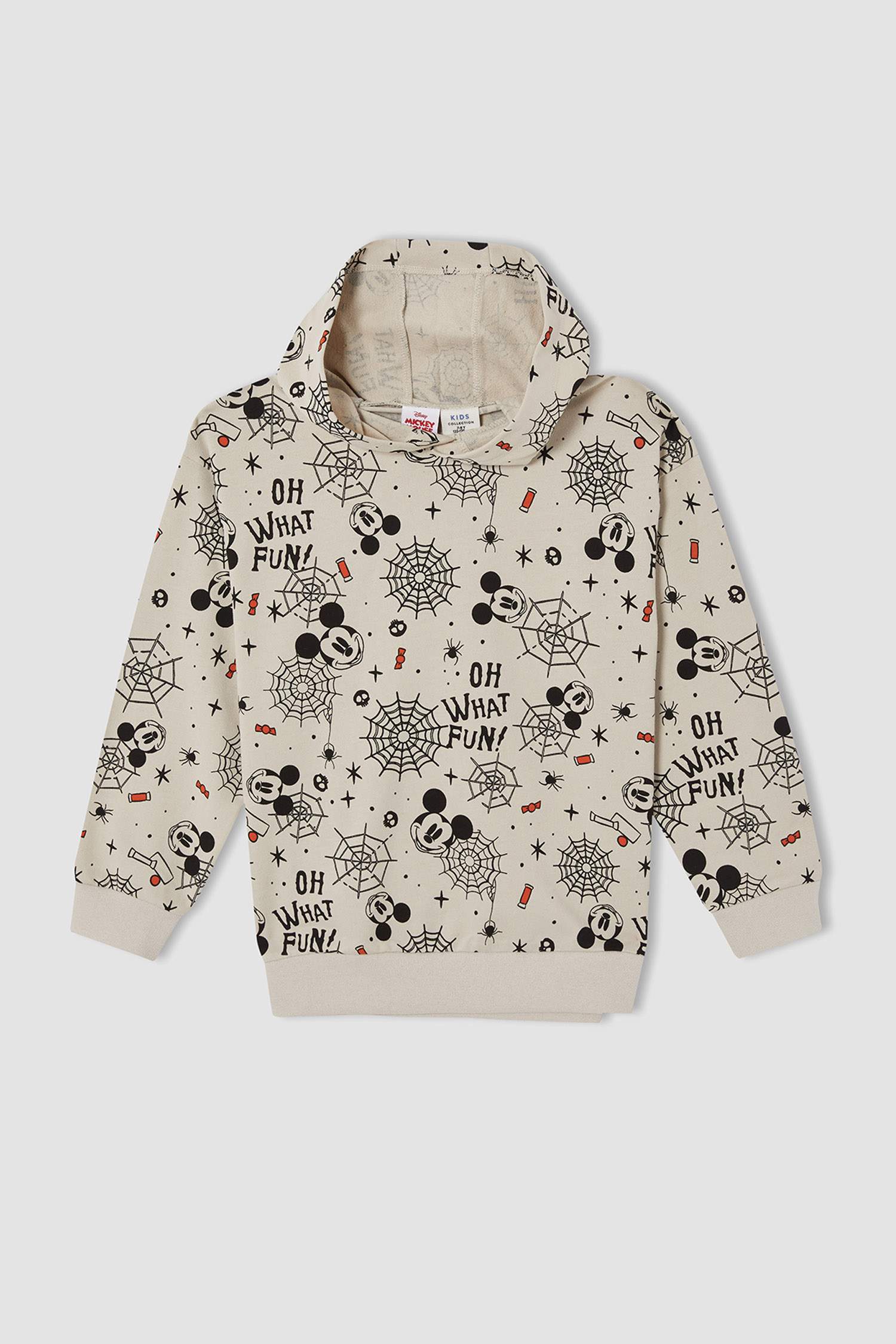 Erkek Çocuk Mickey & Minnie Lisanslı Regular Fit Lisanslı Kapüşonlu Sweatshirt