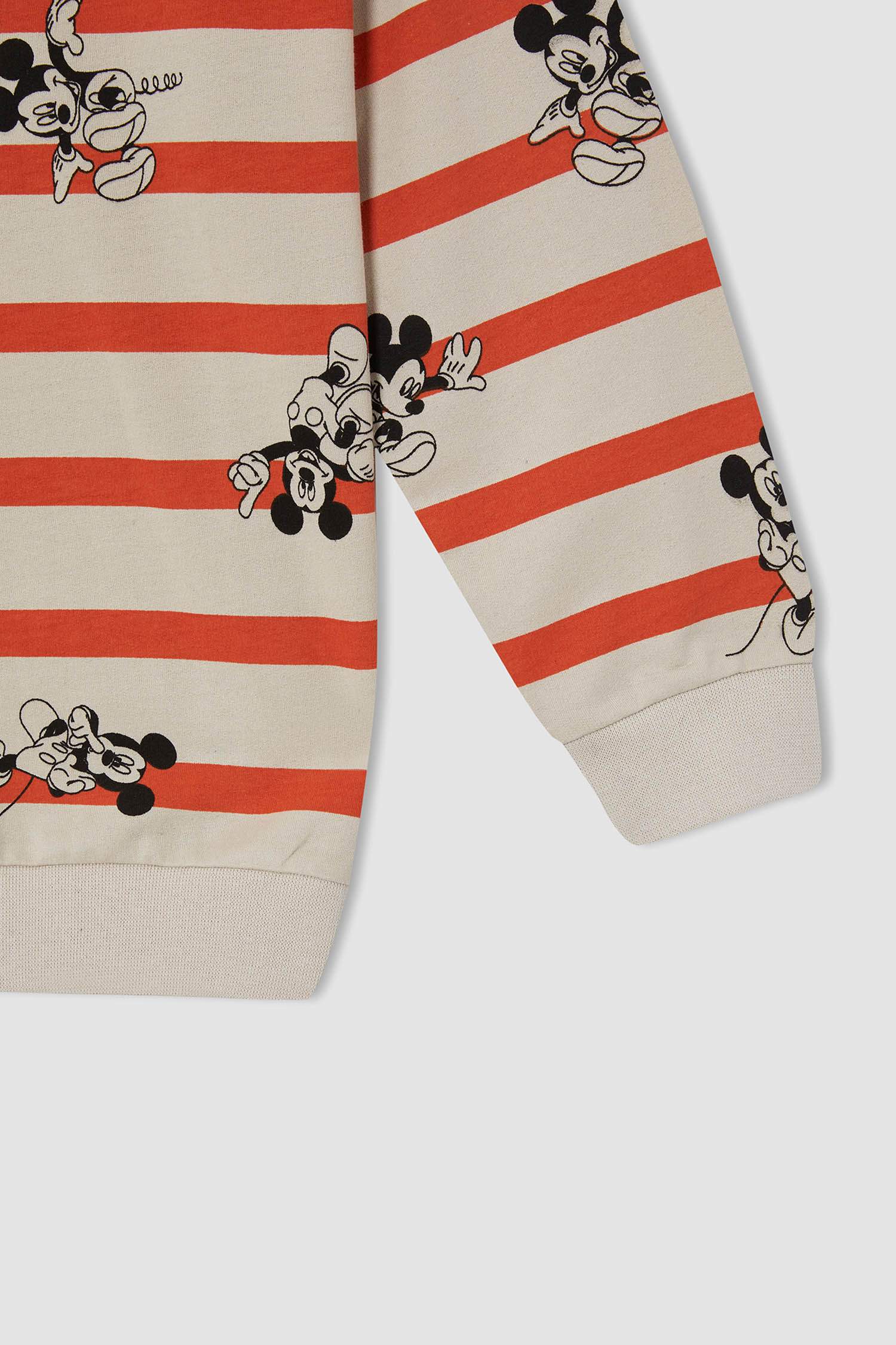 Erkek Çocuk Mickey & Minnie Lisanslı Regular Fit Lisanslı Bisiklet Yaka Sweatshirt