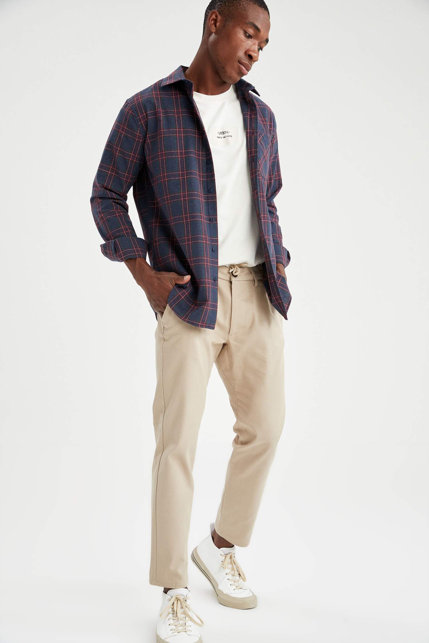 Regular Fit Basic Pamuklu Chino Pantolon