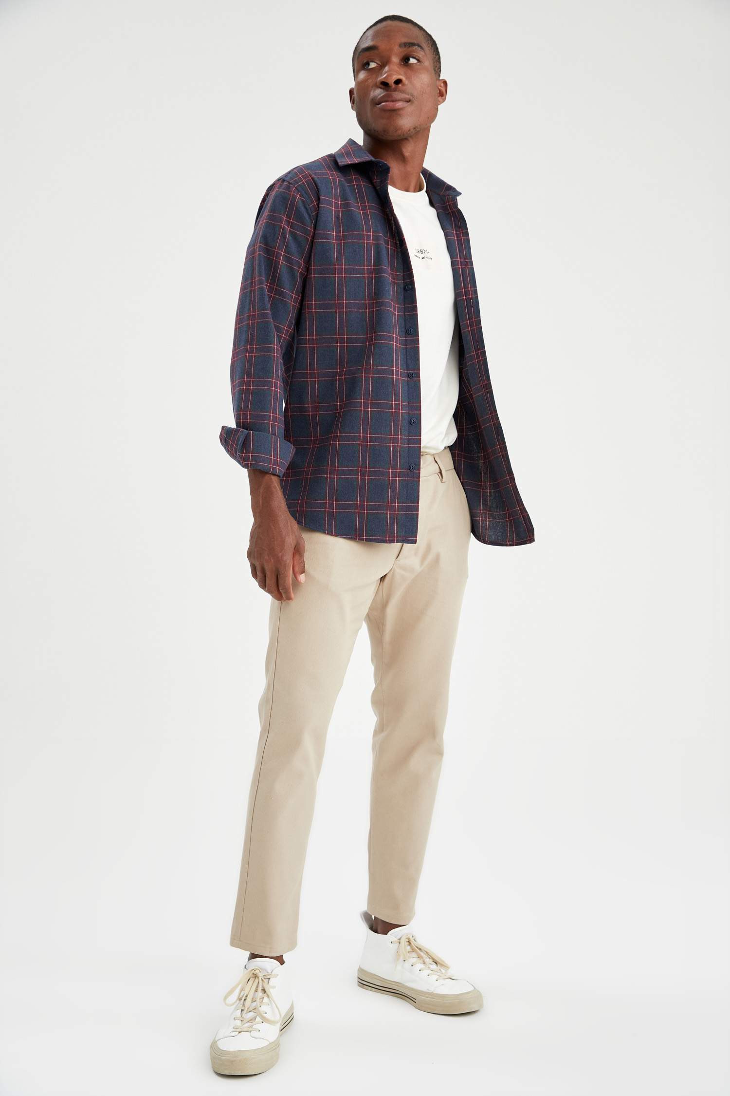 Regular Fit Basic Pamuklu Chino Pantolon