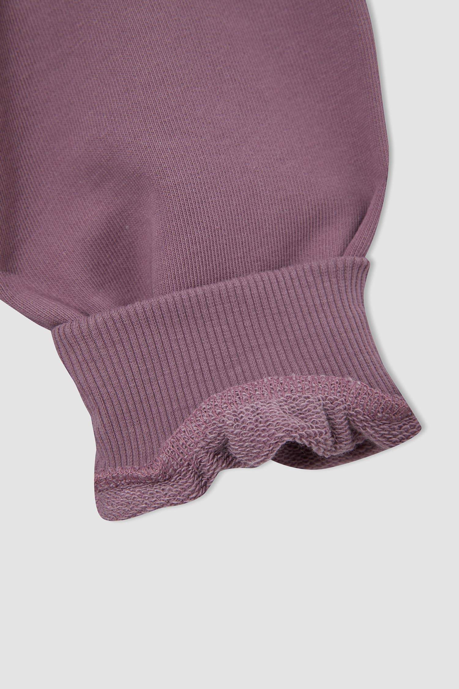 Kız Çocuk Barbie Lisanslı Bisiklet Yaka Uzun Kollu Sweat Elbise