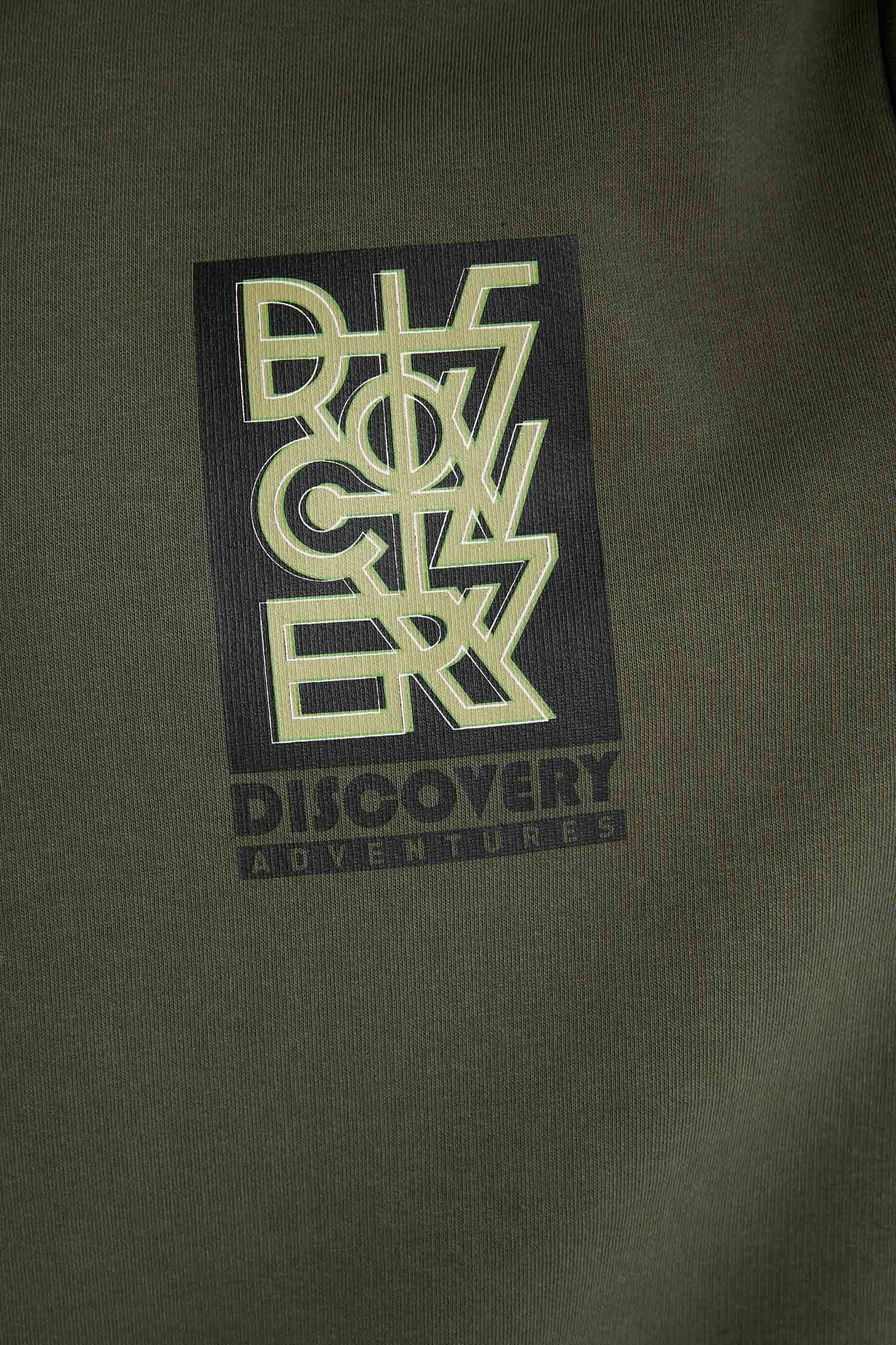 Discovery Adventures Lisanslı Oversize Fit Bisiklet Yaka Uzun Kollu Sweatshirt
