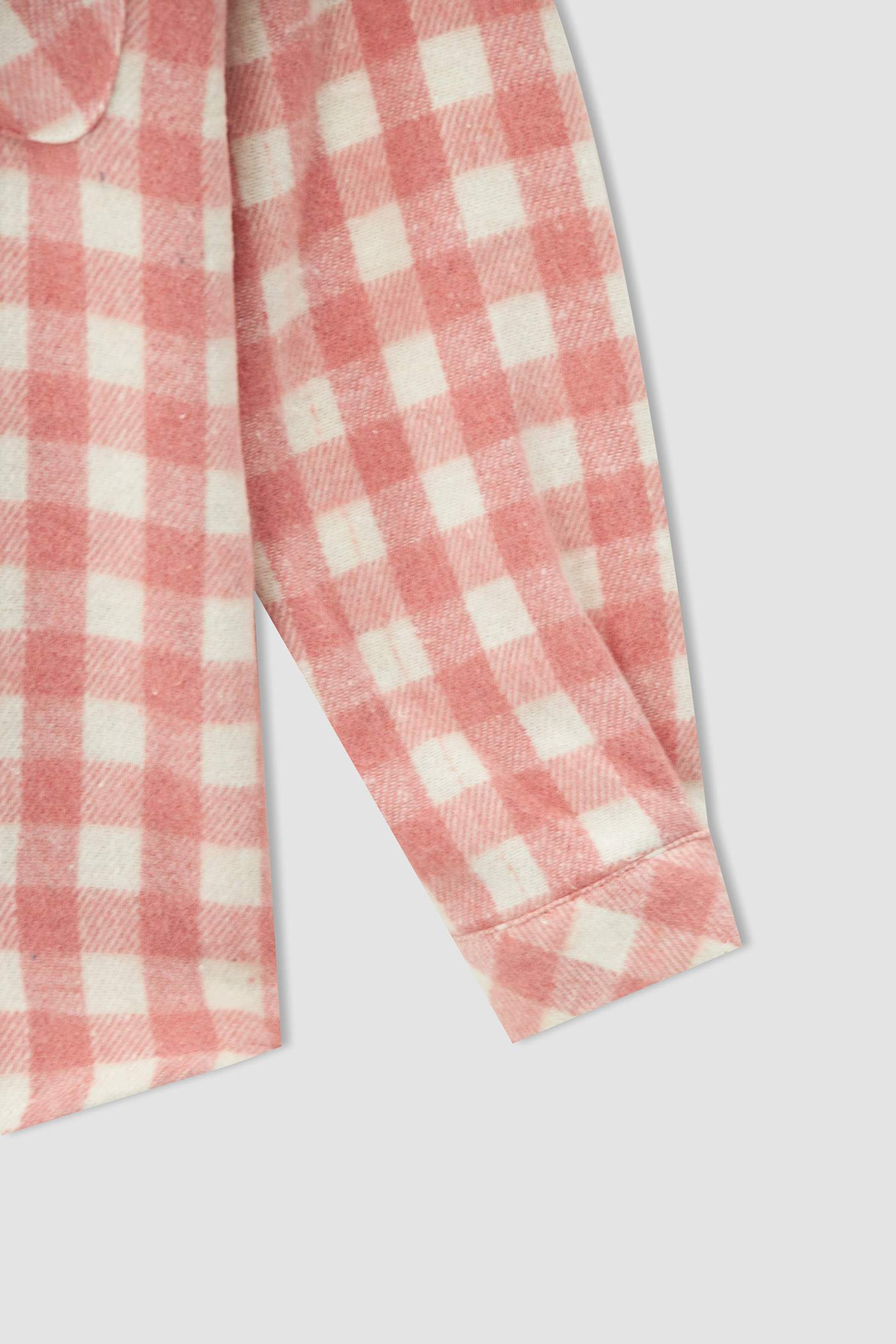 Kız Çocuk Regular Fit Yılbaşı Temalı Kareli Uzun Kollu Flanel Oduncu Gömlek
