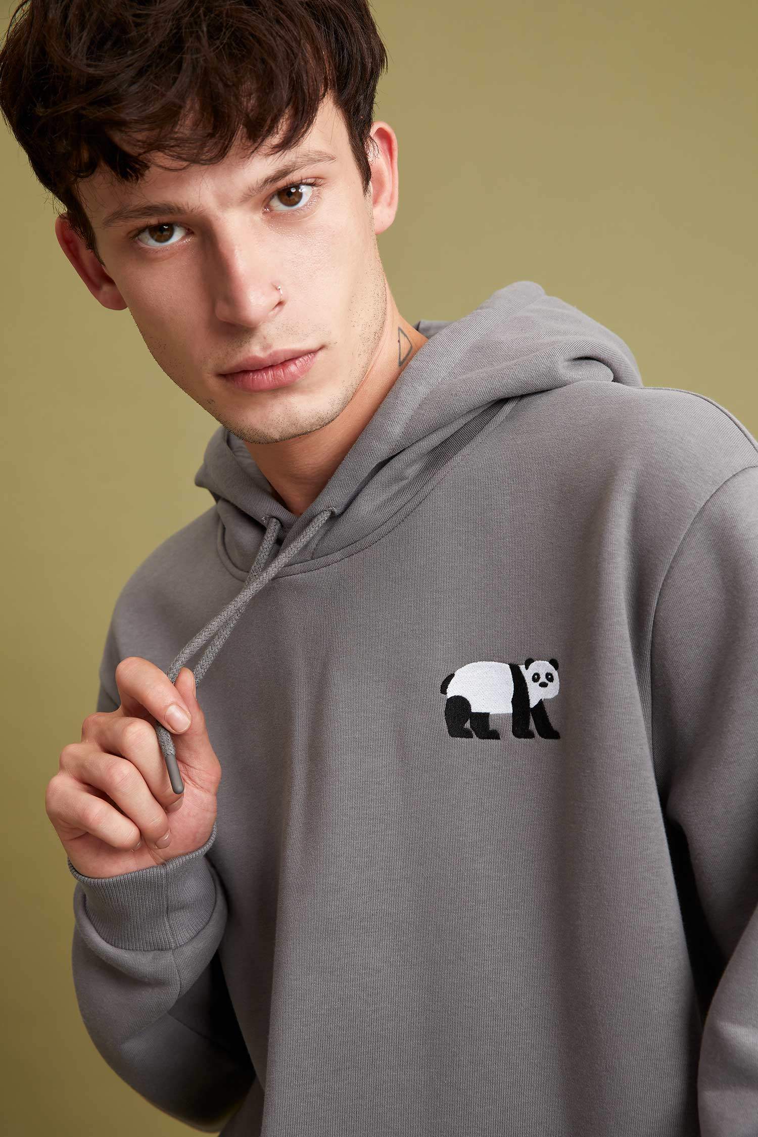 Regular Fit Hayvan Desenli Uzun Kollu Sweatshirt