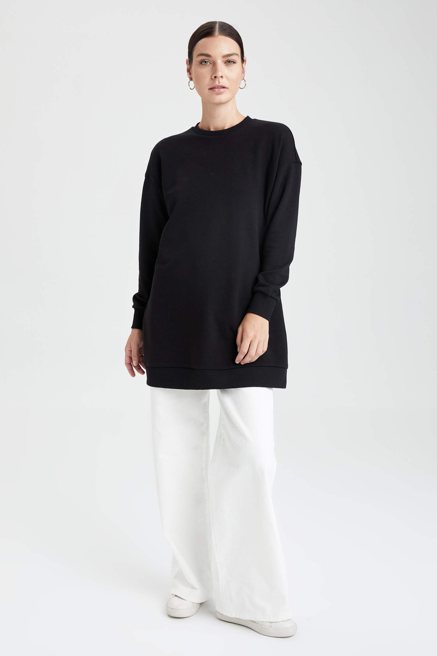 Basic Oversize Fit Sweat Tunik