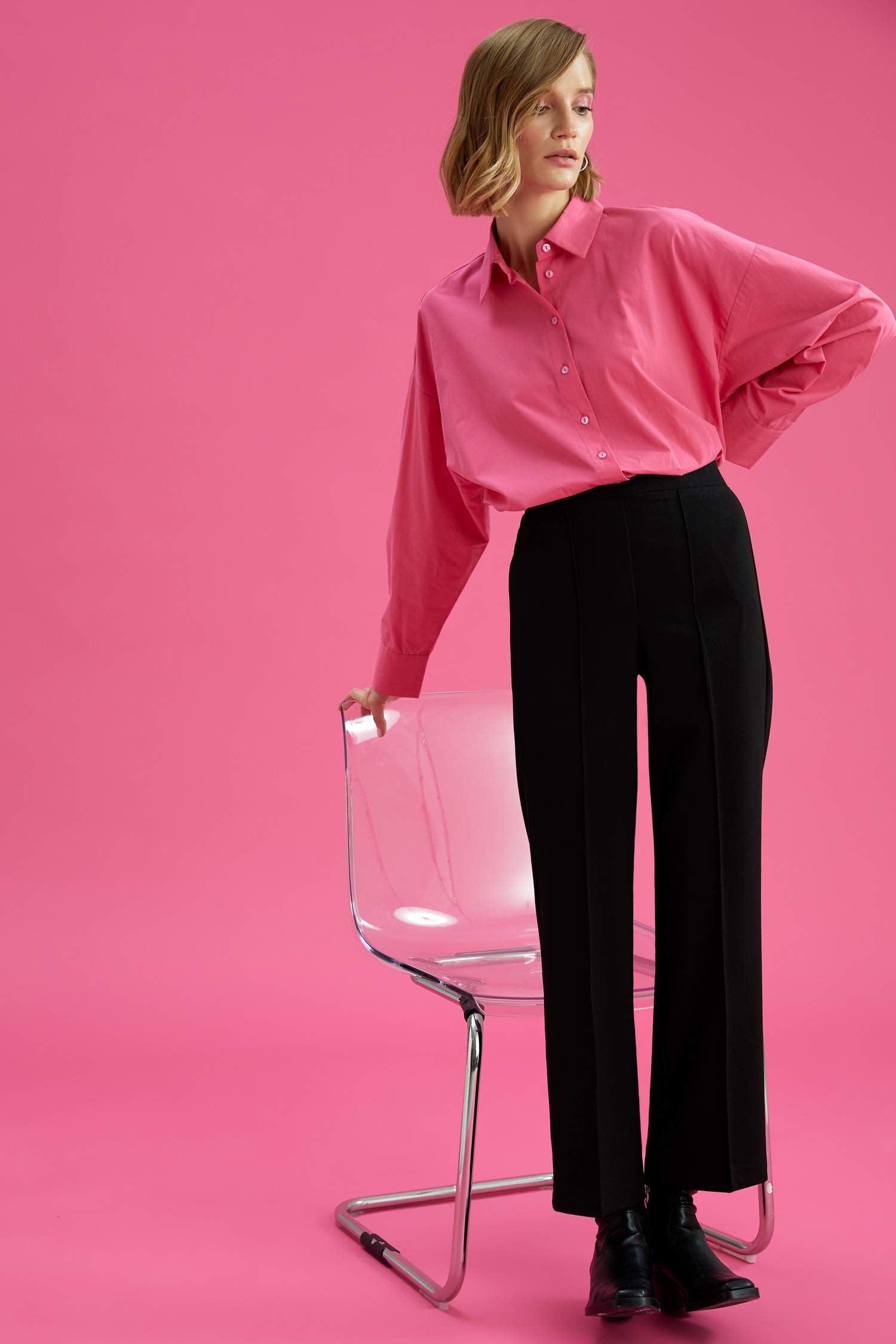 Straight Fit Basic Pantolon