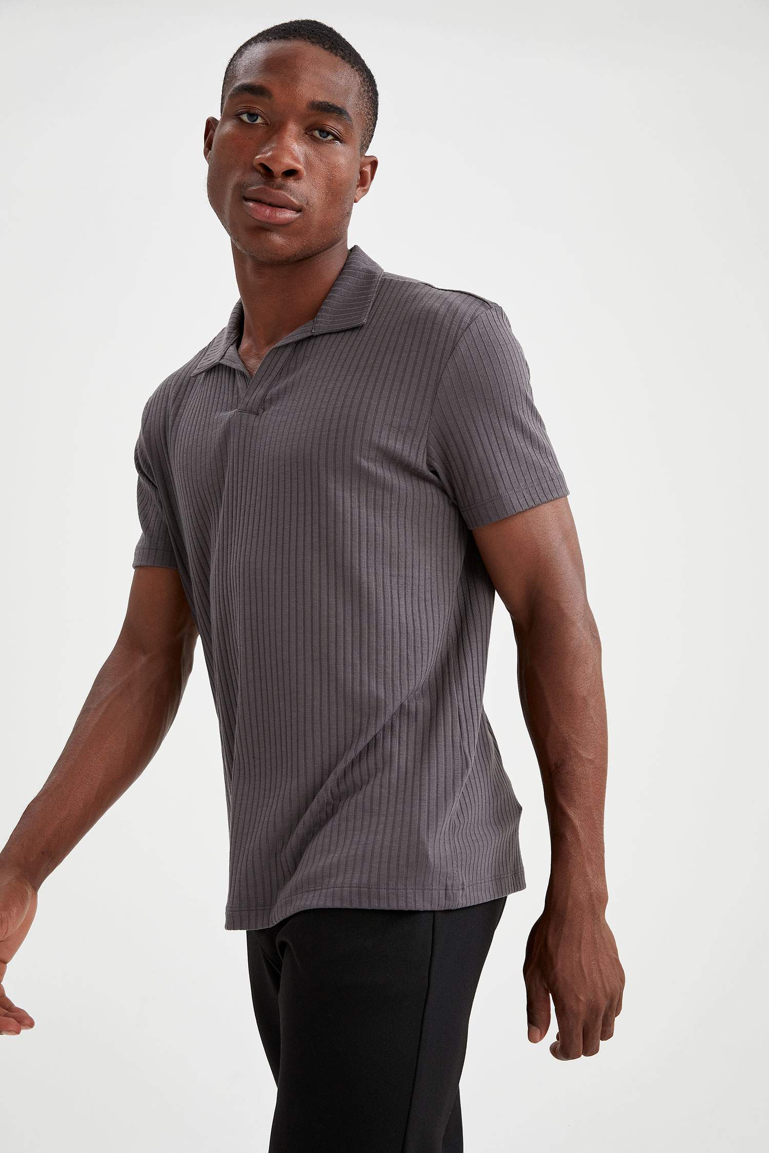 Modern Fit Polo Yaka Basic Kısa Kollu Tişört