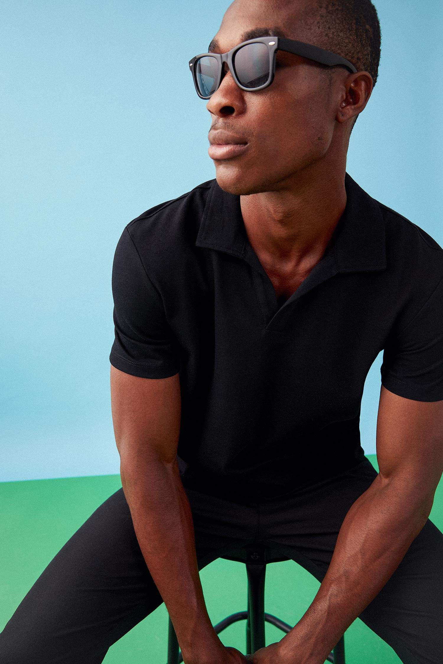 Modern Fit Polo Yaka Basic Kısa Kollu Tişört