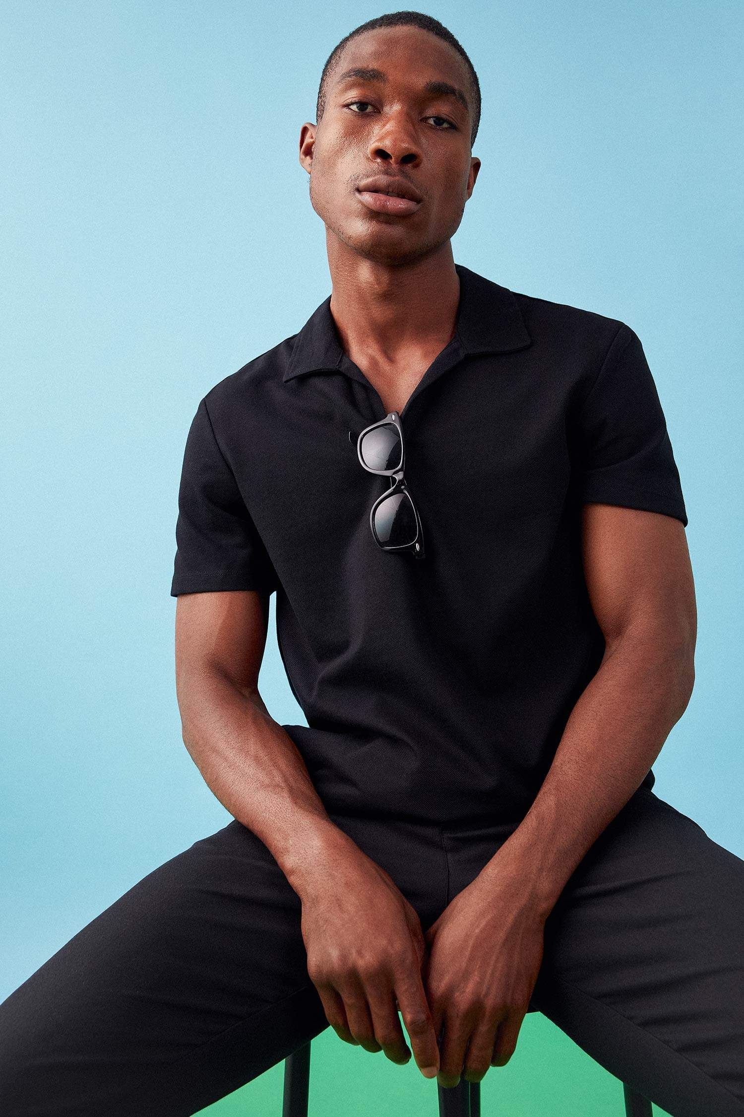 Modern Fit Polo Yaka Basic Kısa Kollu Tişört