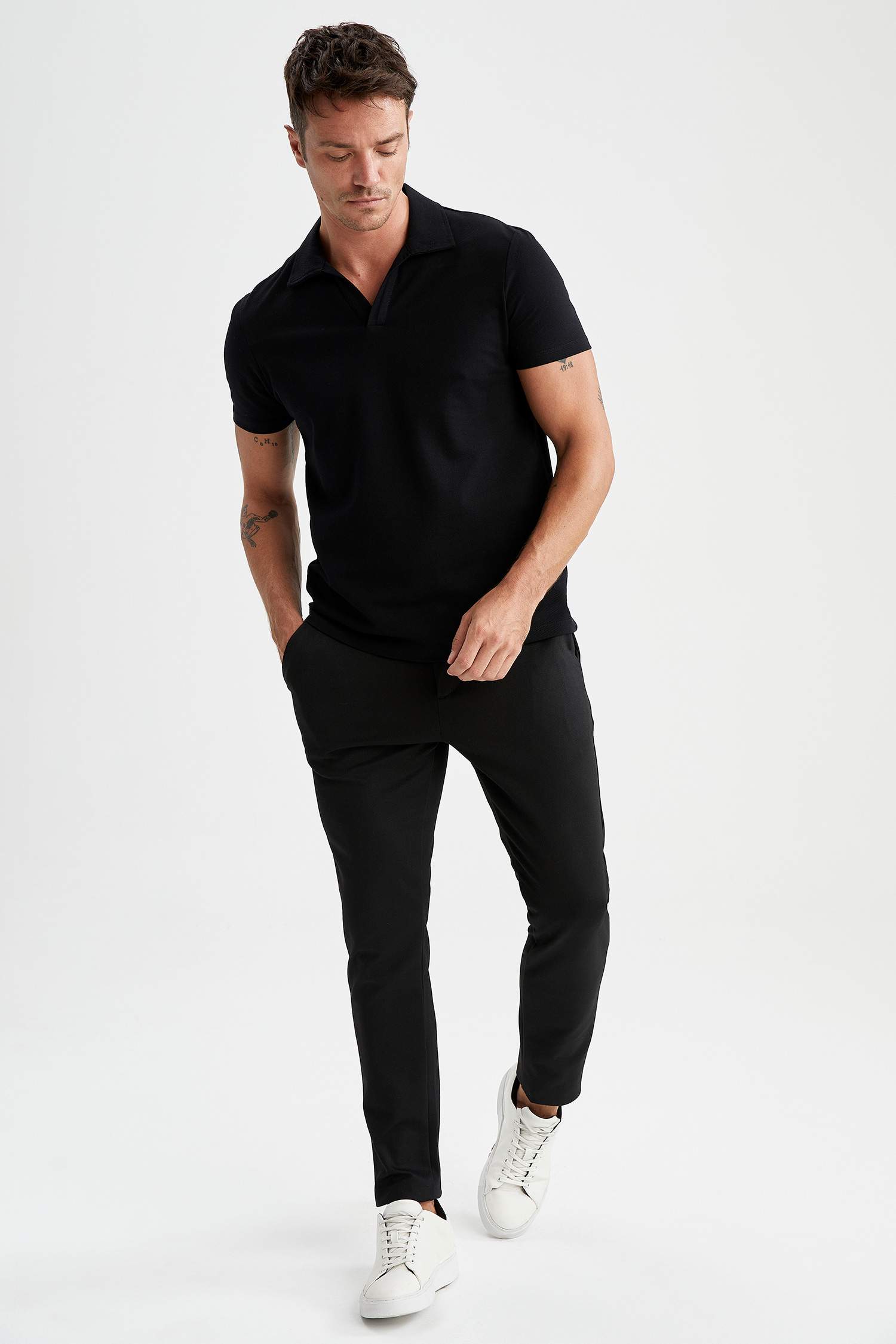 Modern Fit Polo Yaka Basic Kısa Kollu Tişört
