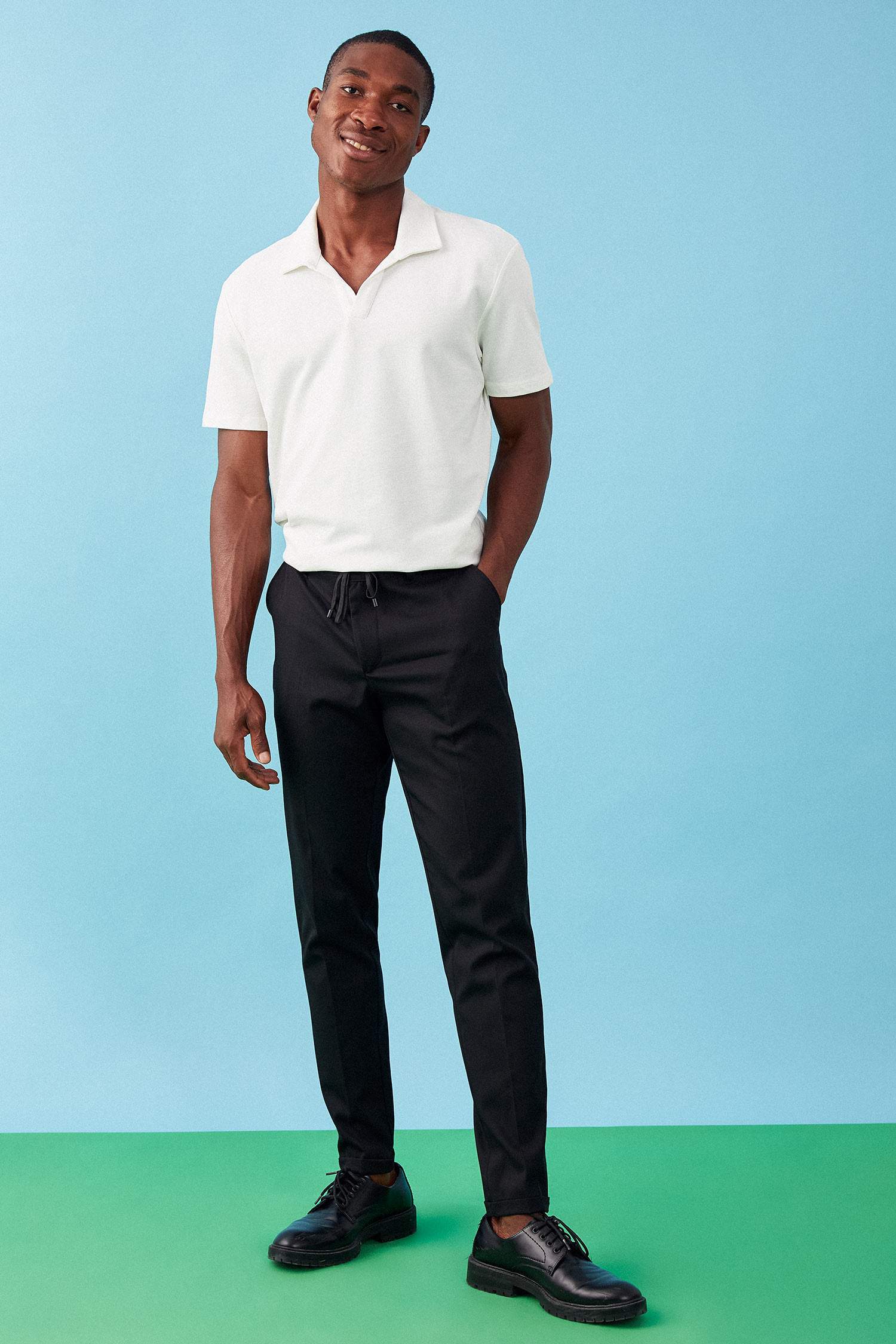 Modern Fit Polo Yaka Basic Kısa Kollu Tişört