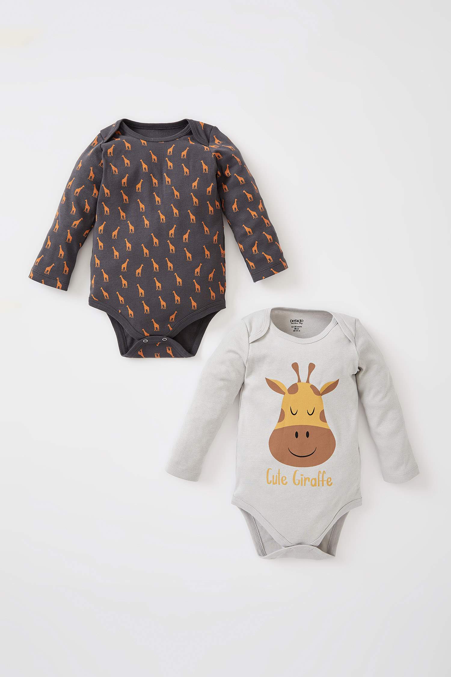 Erkek Bebek Desenli Yeni Doğan Uzun Kollu Çıtçıtlı 2'li Pamuklu Body