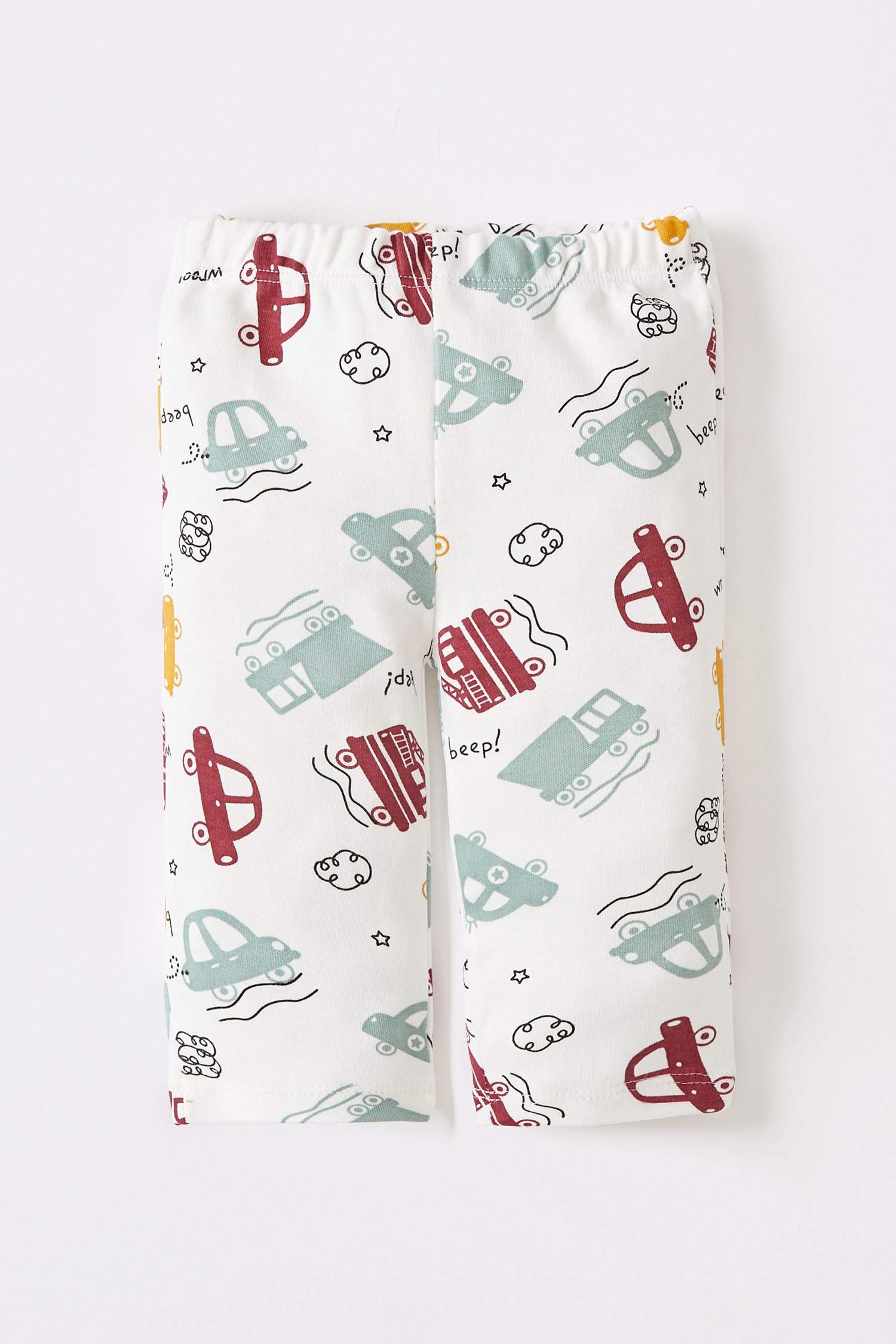 Erkek Çocuk Araba Desenli Uzun Kollu Pamuklu Pijama Takımı