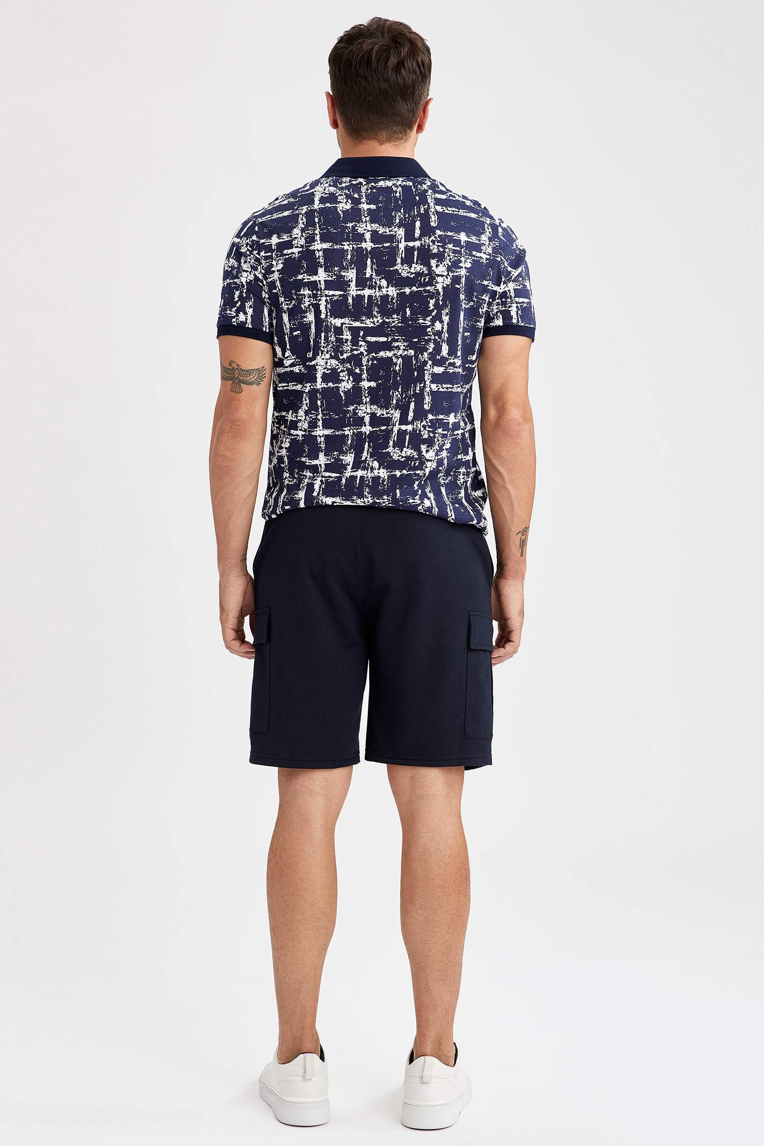 Regular Fit Beli Bağcıklı Kargo Şort