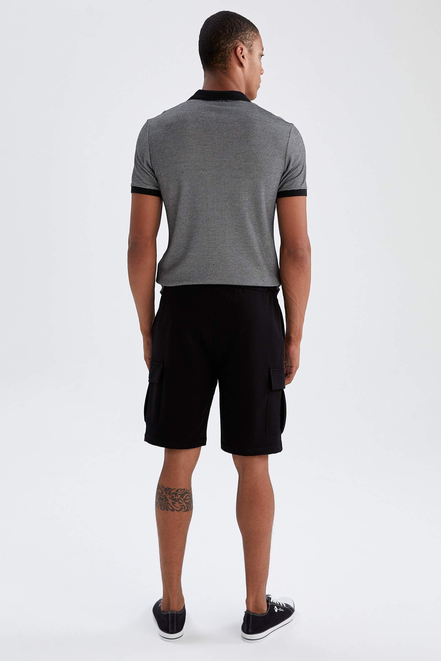 Regular Fit Kargo Cepli Bermuda Şort