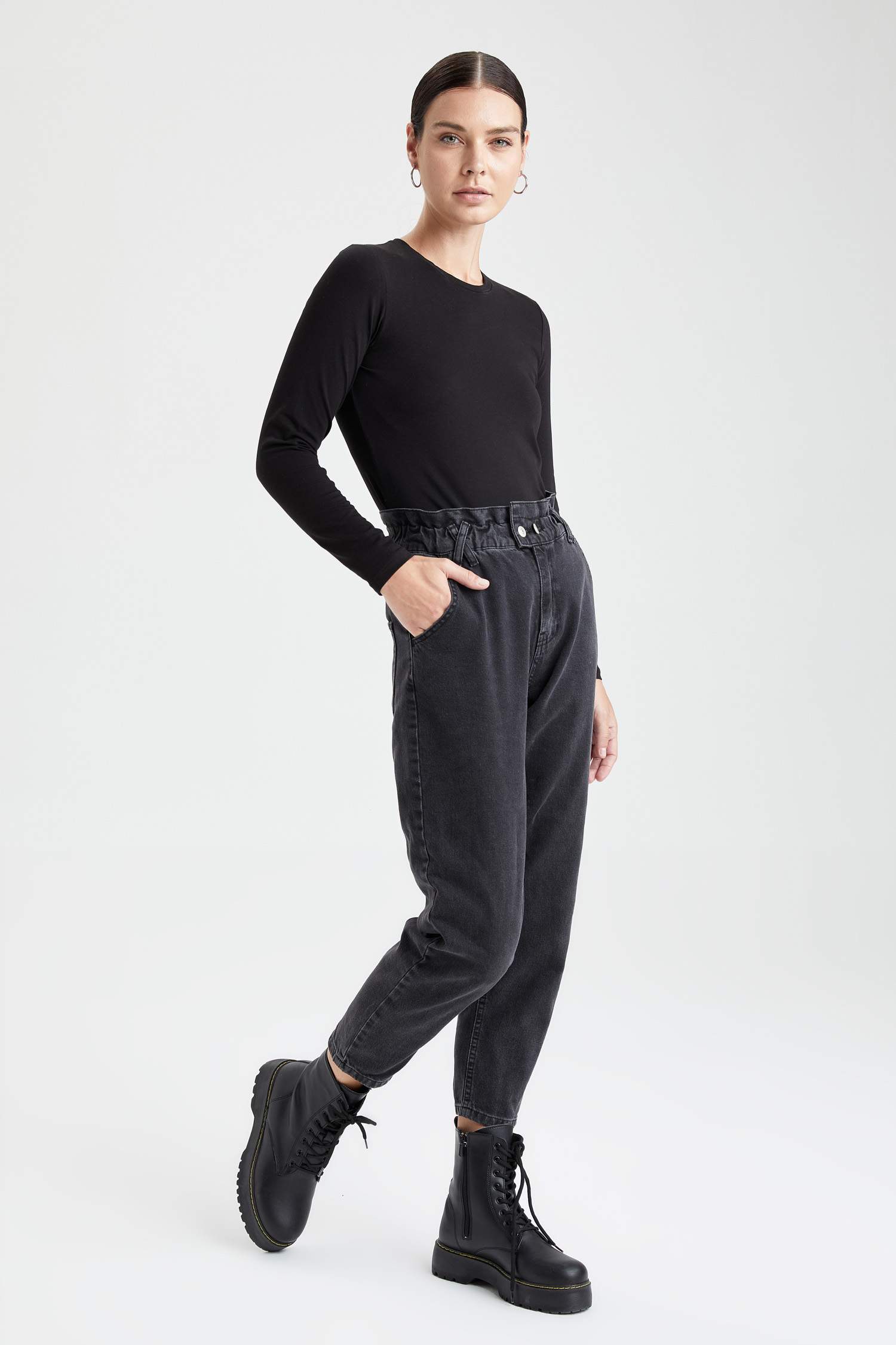 Regular Fit Basic Uzun Kollu Tunik Tişört