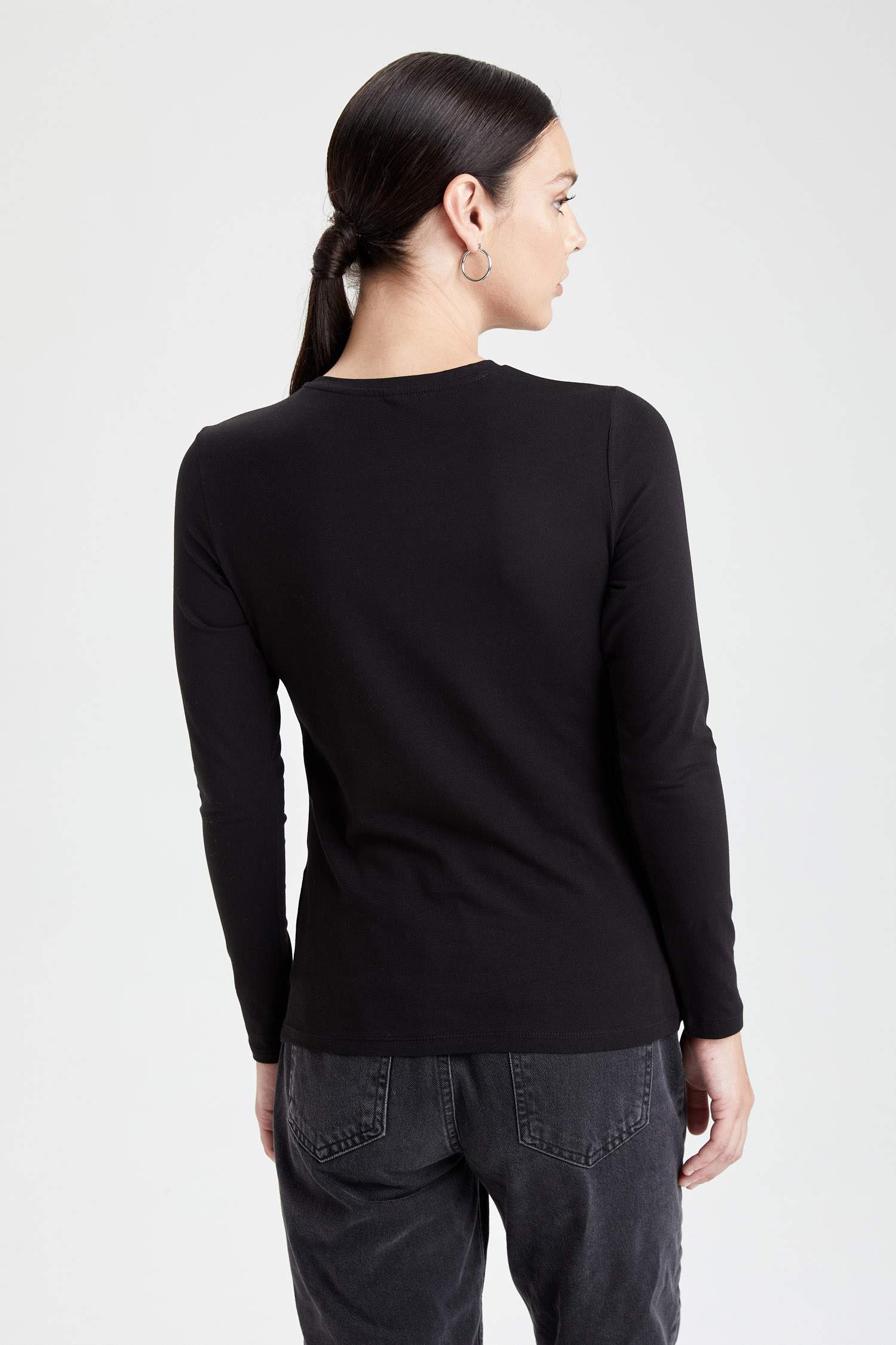 Regular Fit Basic Uzun Kollu Tunik Tişört