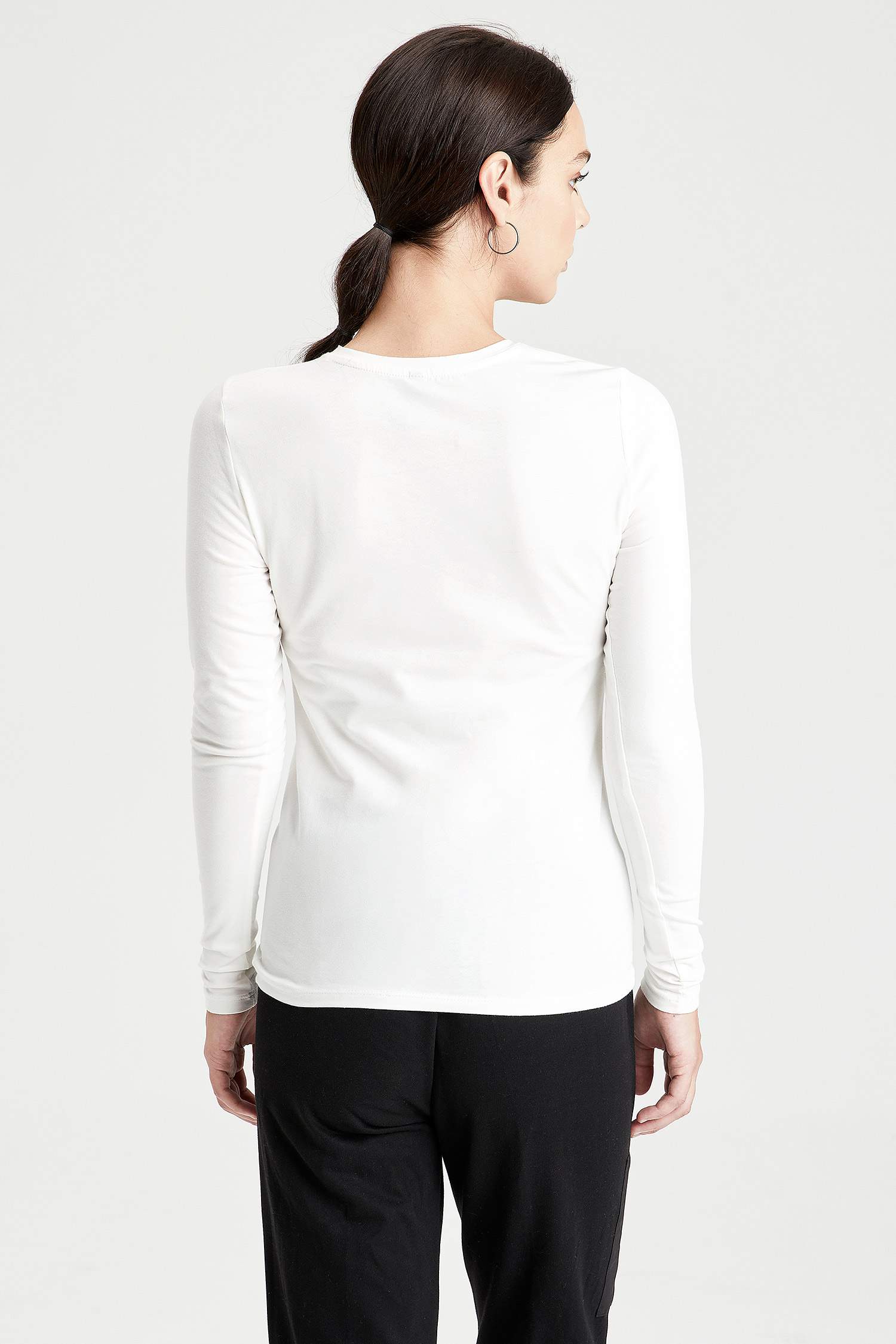 Regular Fit Basic Uzun Kollu Tunik Tişört