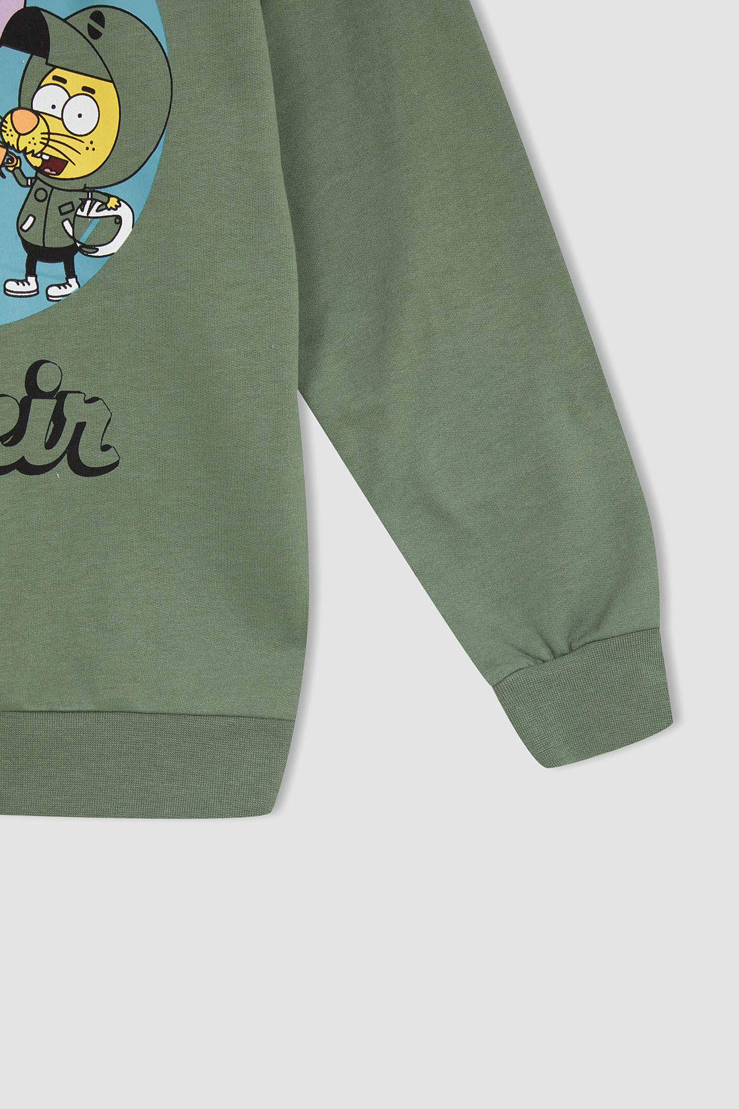 Erkek Çocuk Kral Şakir Lisanslı Relax Fit Bisiklet Yaka Sweatshirt