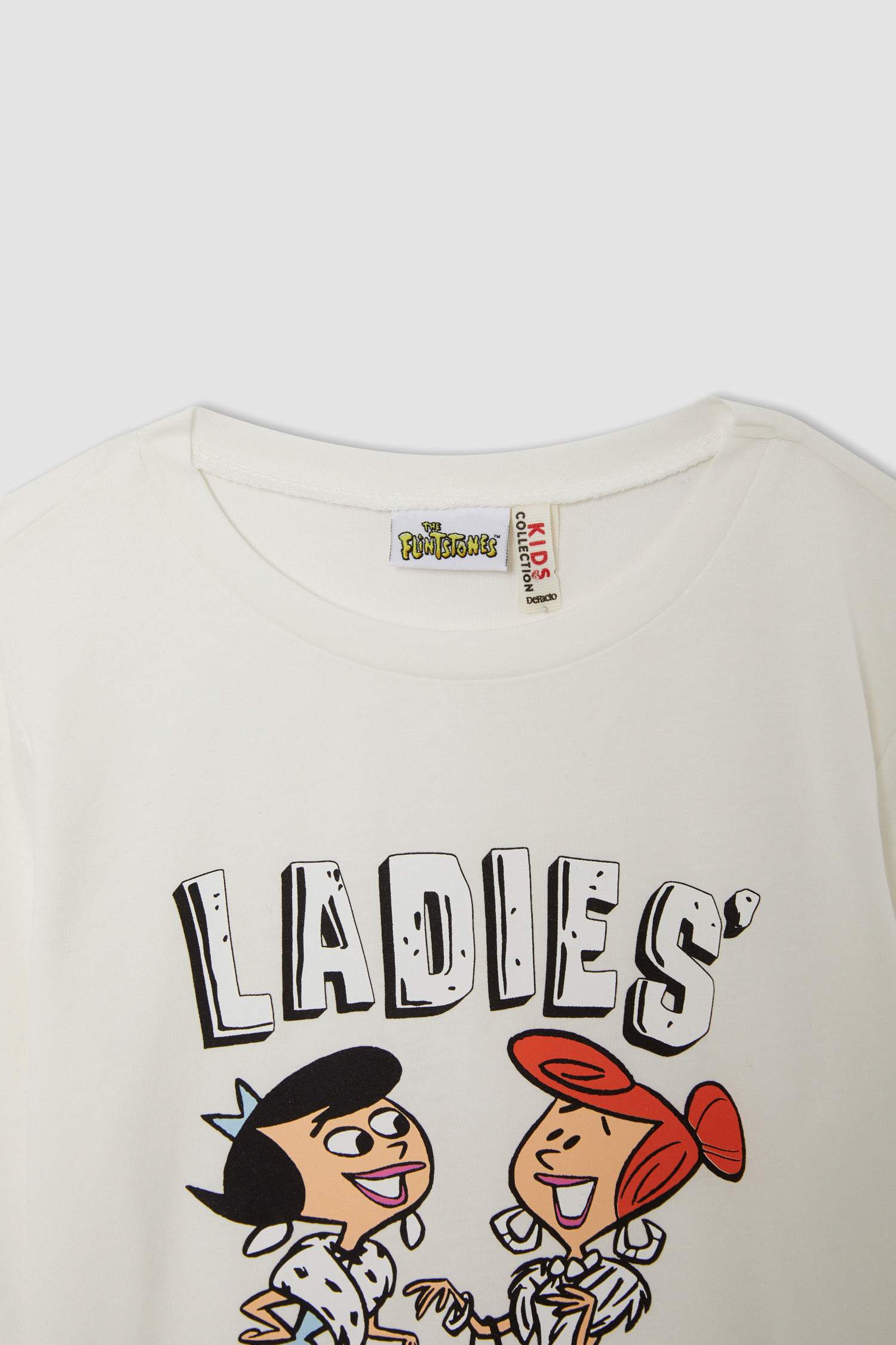 Kız Çocuk Flinstones Lisanslı Pamuklu Uzun Kollu Pijama Takımı