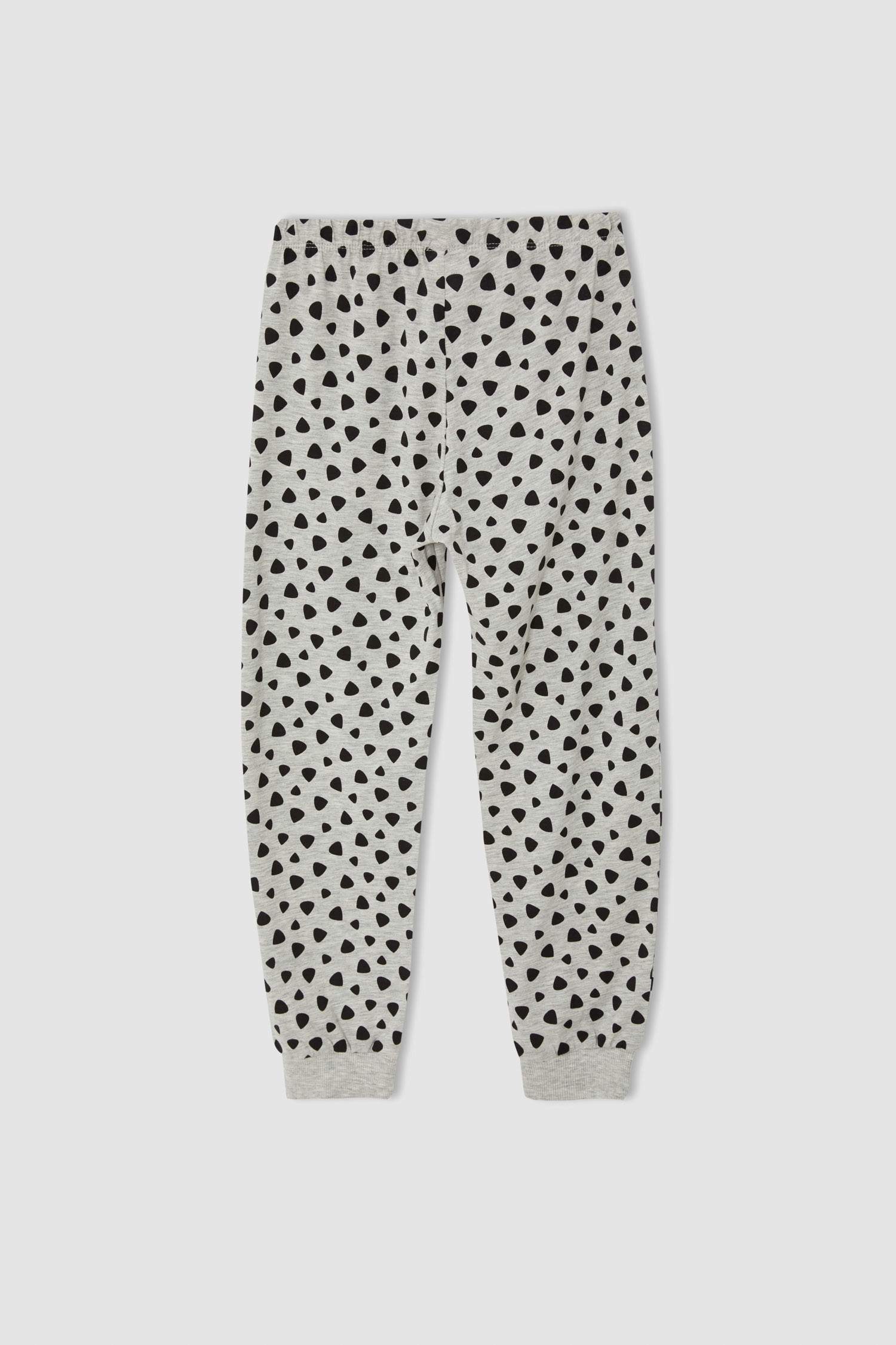 Kız Çocuk Flinstones Lisanslı Pamuklu Uzun Kollu Pijama Takımı
