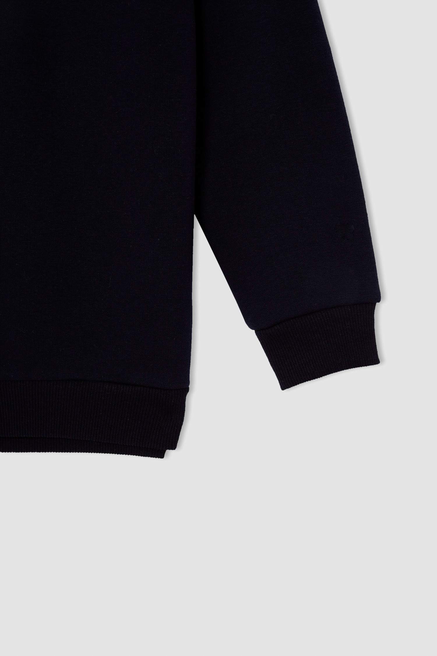 Erkek Çocuk Regular Fit Kapüşonlu Baskılı İçi Yumuşak Tüylü Sweatshirt