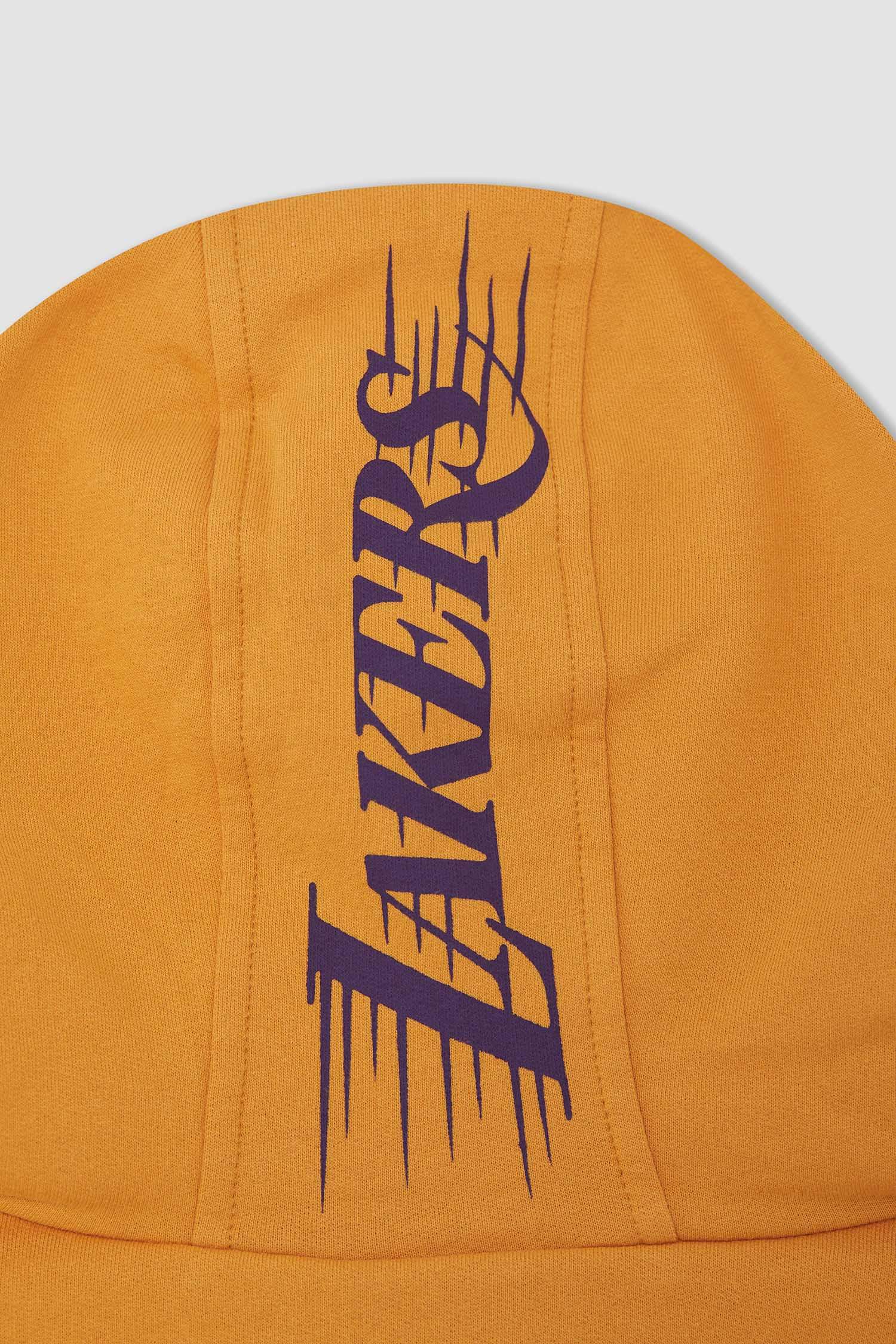 Erkek Çocuk Los Angeles Lakers Lisanslı Regular Fit Kapüşonlu Sweatshirt