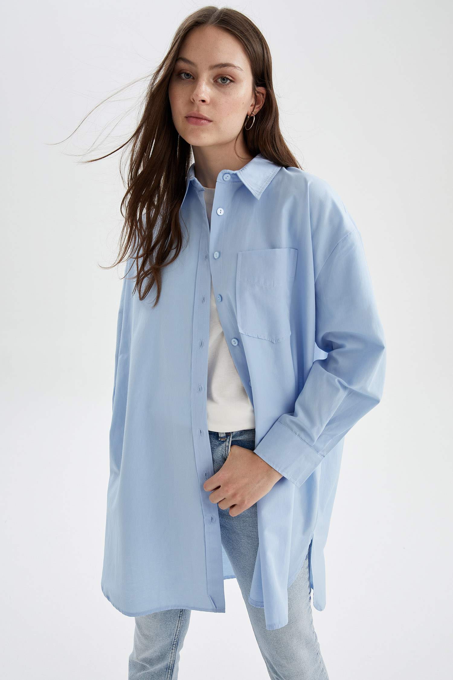 Basic Relax Fit Gömlek Tunik
