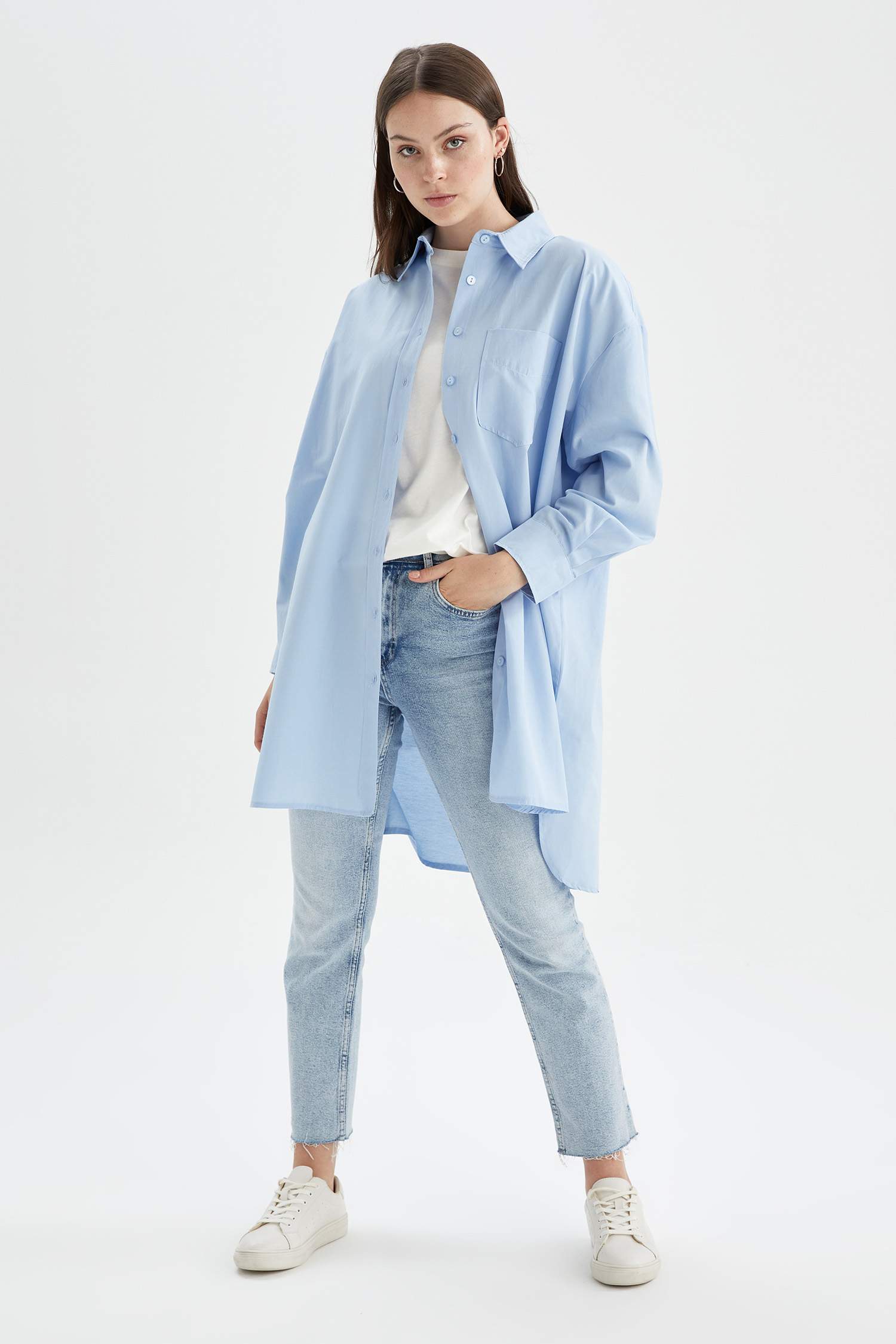 Basic Relax Fit Gömlek Tunik