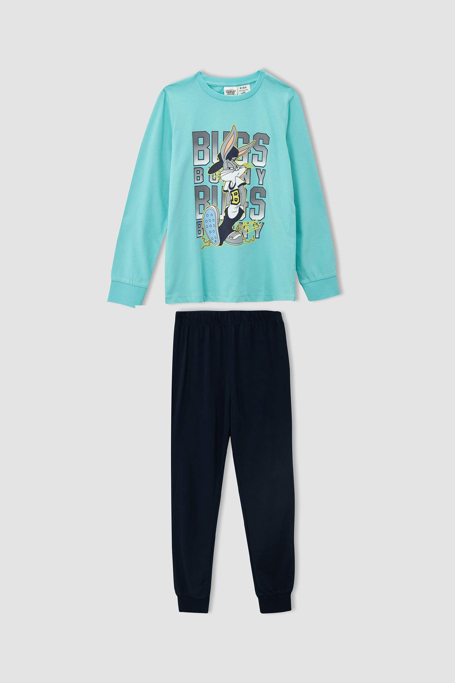 Erkek Çocuk Bugs Bunny Lisanslı Uzun Kollu Pijama Takımı