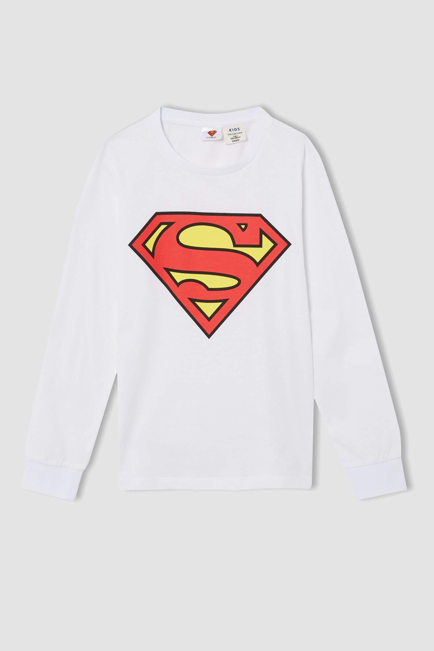 Erkek Çocuk Süperman Lisanslı Uzun Kollu Pijama Takımı