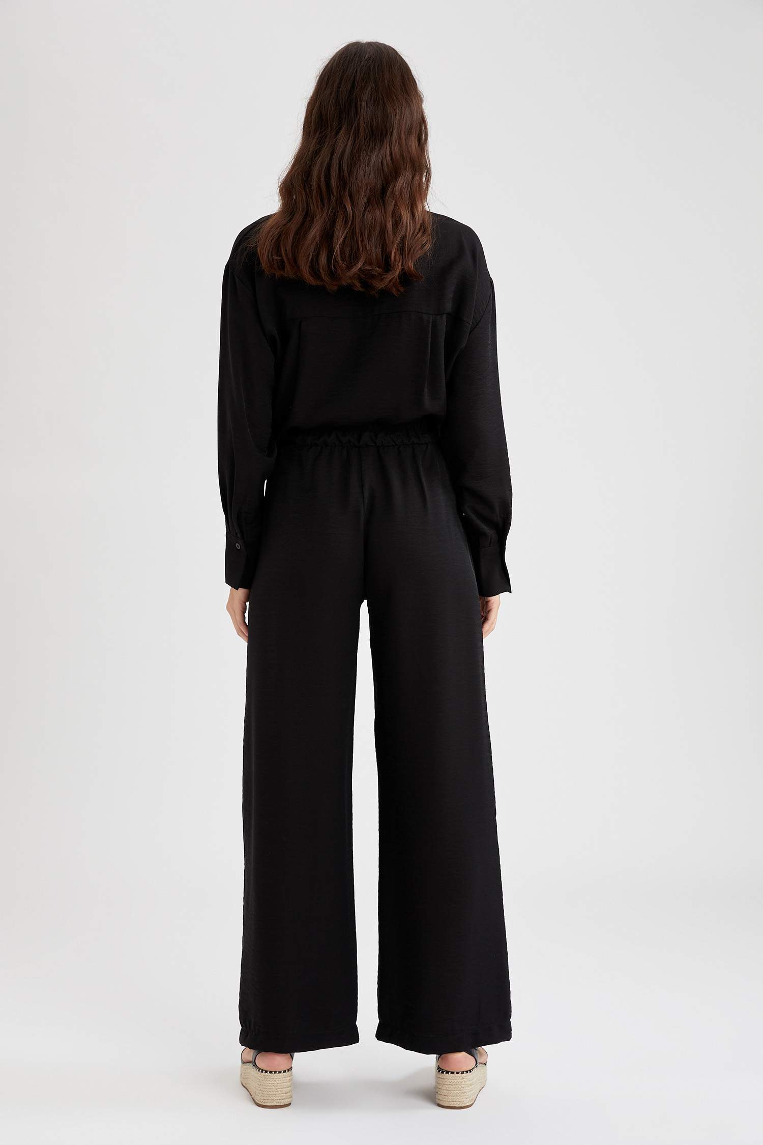 Yüksek Bel Oversize Fit Geniş Paça Palazzo Pantolon