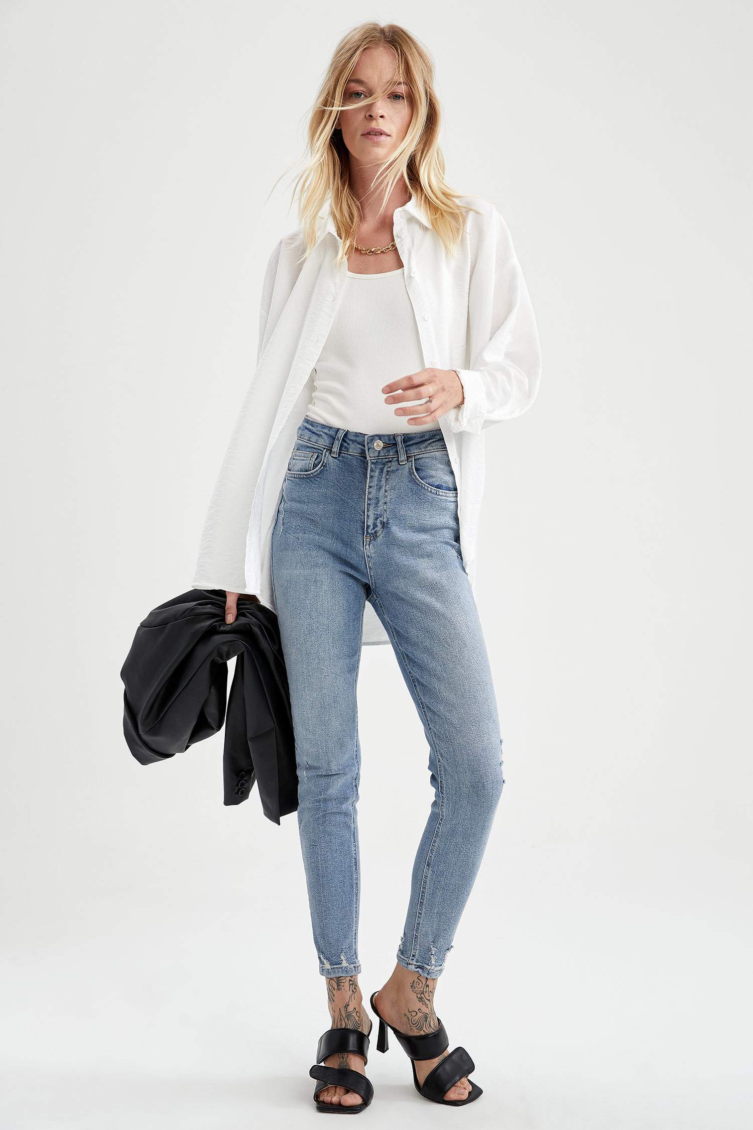 Basic Oversize Fit Gömlek Tunik