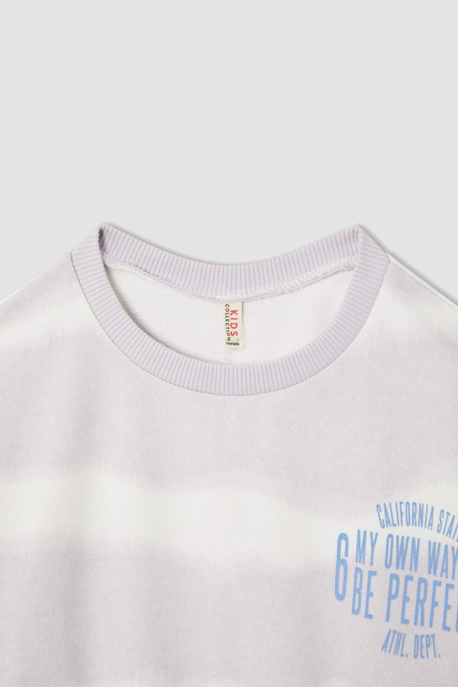 Kız Çocuk Regular Fit Bisiklet Yaka Sweatshirt